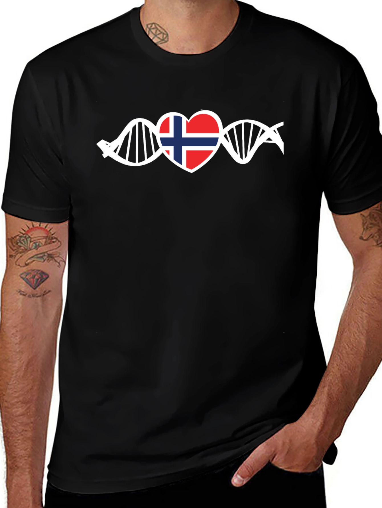 Norway DNA Heartbeat T-Shirt - Show Your Roots!