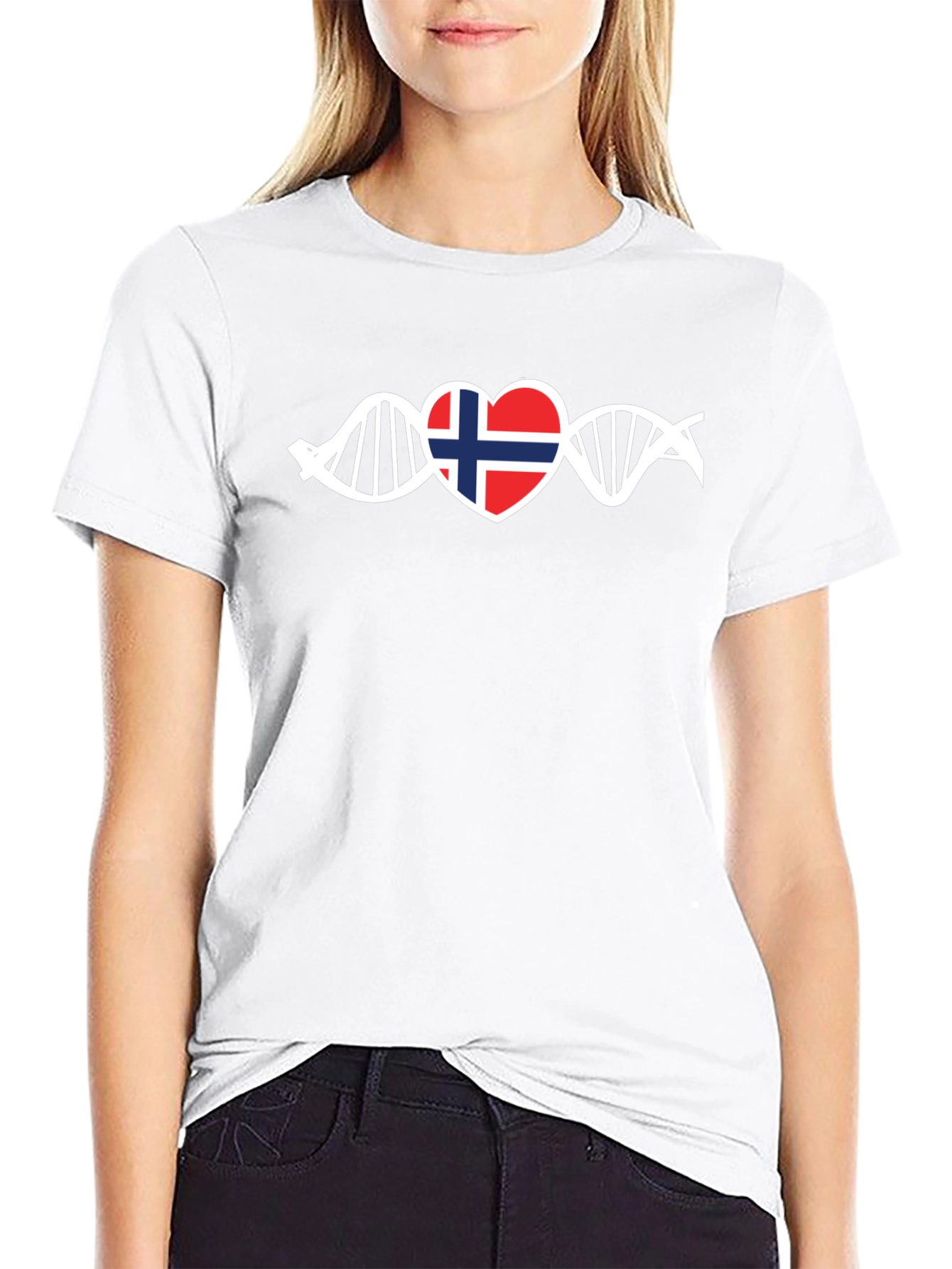 Norway DNA Heartbeat T-Shirt - Show Your Roots!