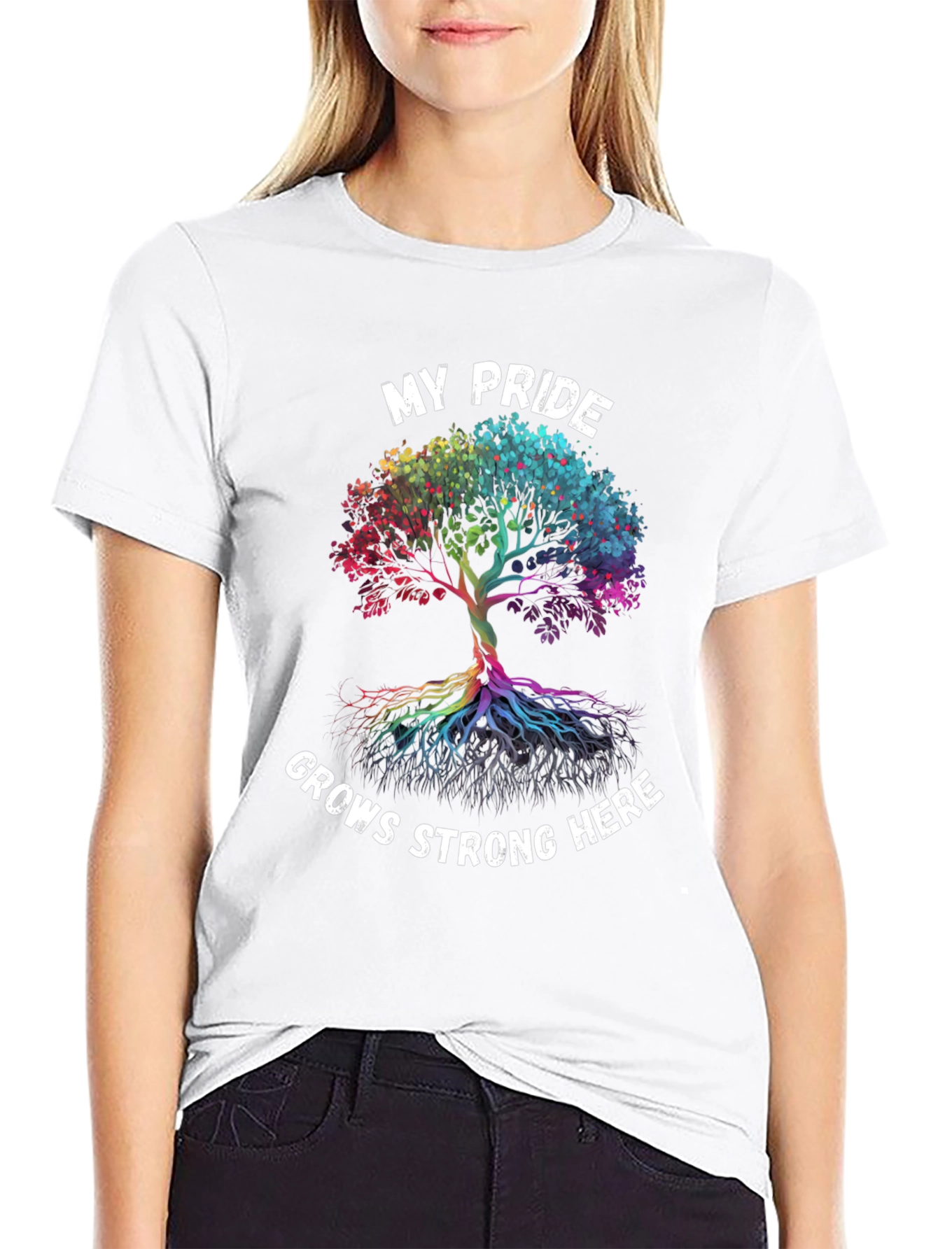 Pride Tree Graphic Tee - Grows Strong Here