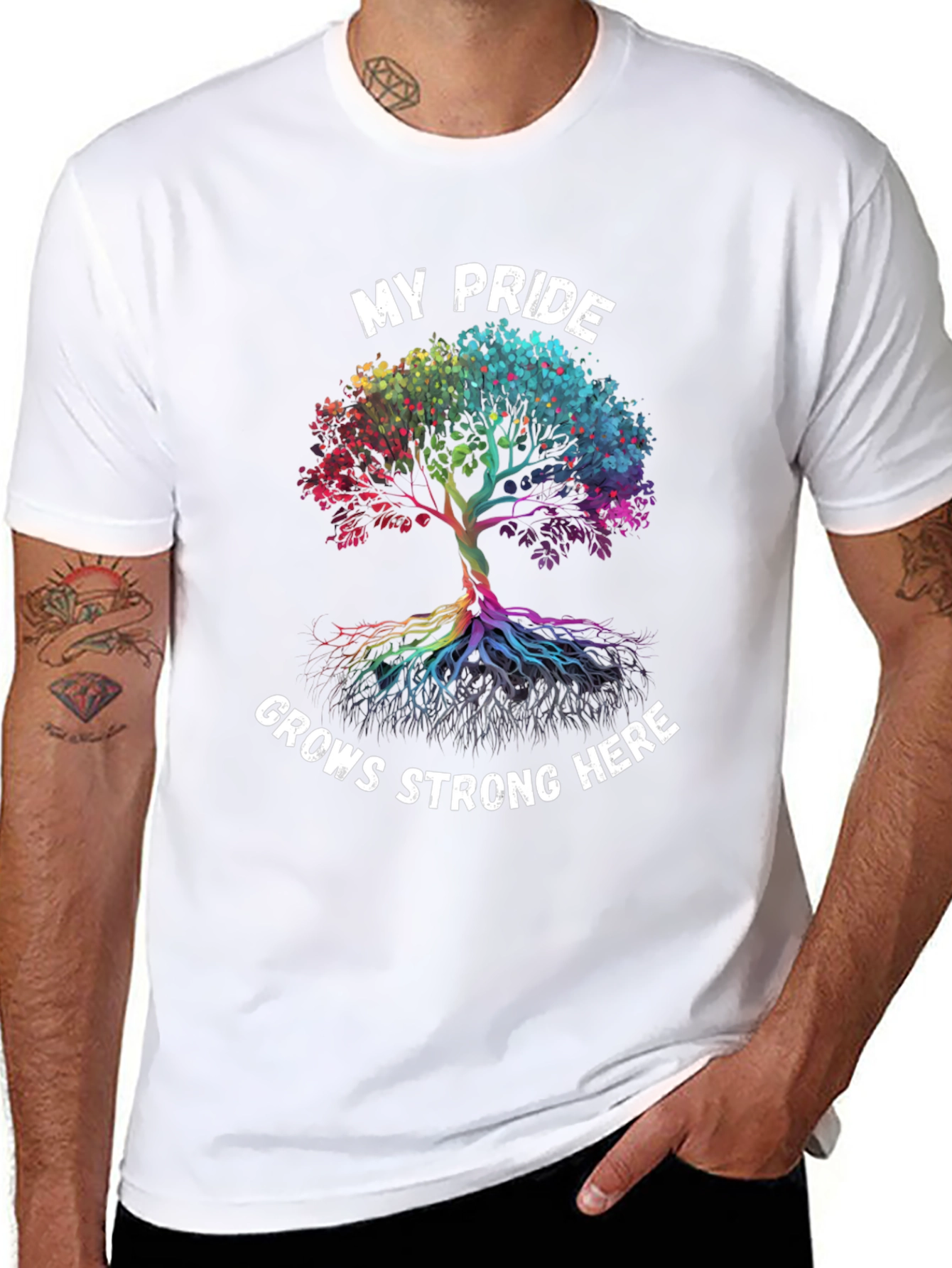 Pride Tree Graphic Tee - Grows Strong Here