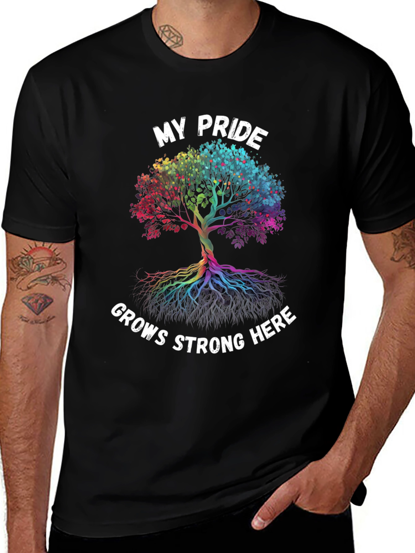 Pride Tree Graphic Tee - Grows Strong Here