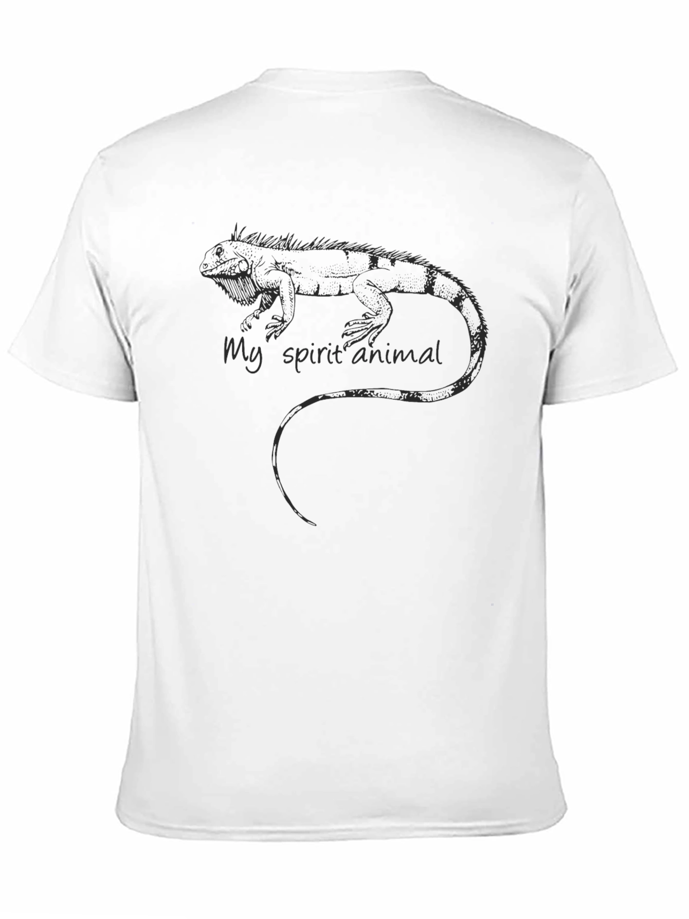 Iguana Spirit Animal Black T-Shirt