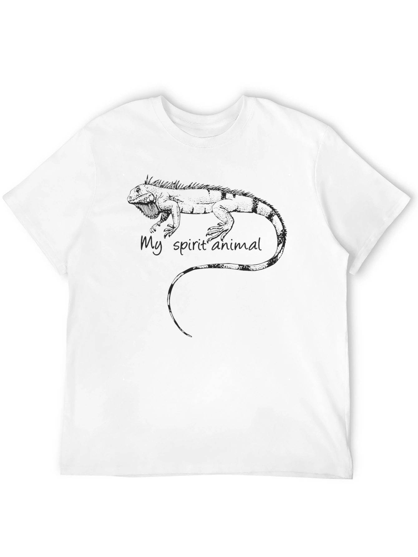 Iguana Spirit Animal Black T-Shirt