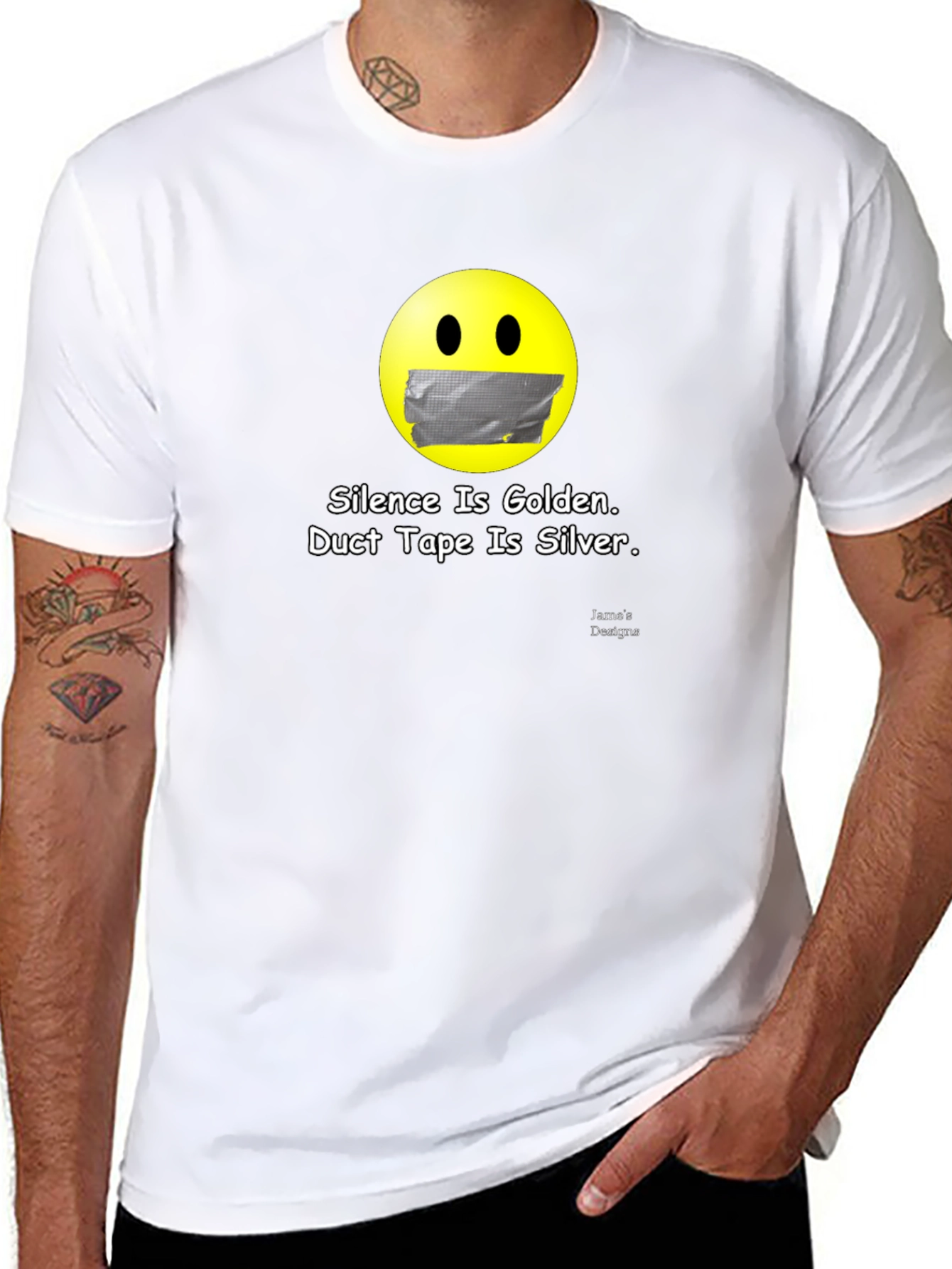 Silence Is Golden T-Shirt: Duct Tape Emoji