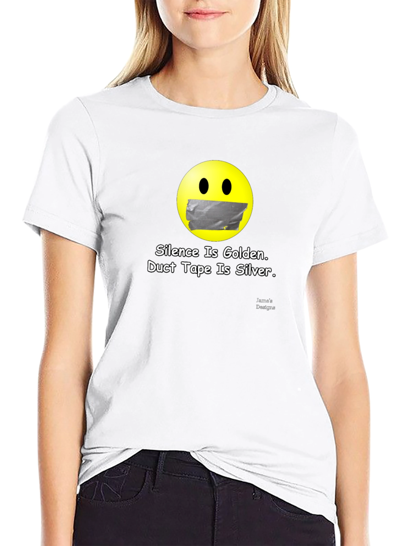 Silence Is Golden T-Shirt: Duct Tape Emoji
