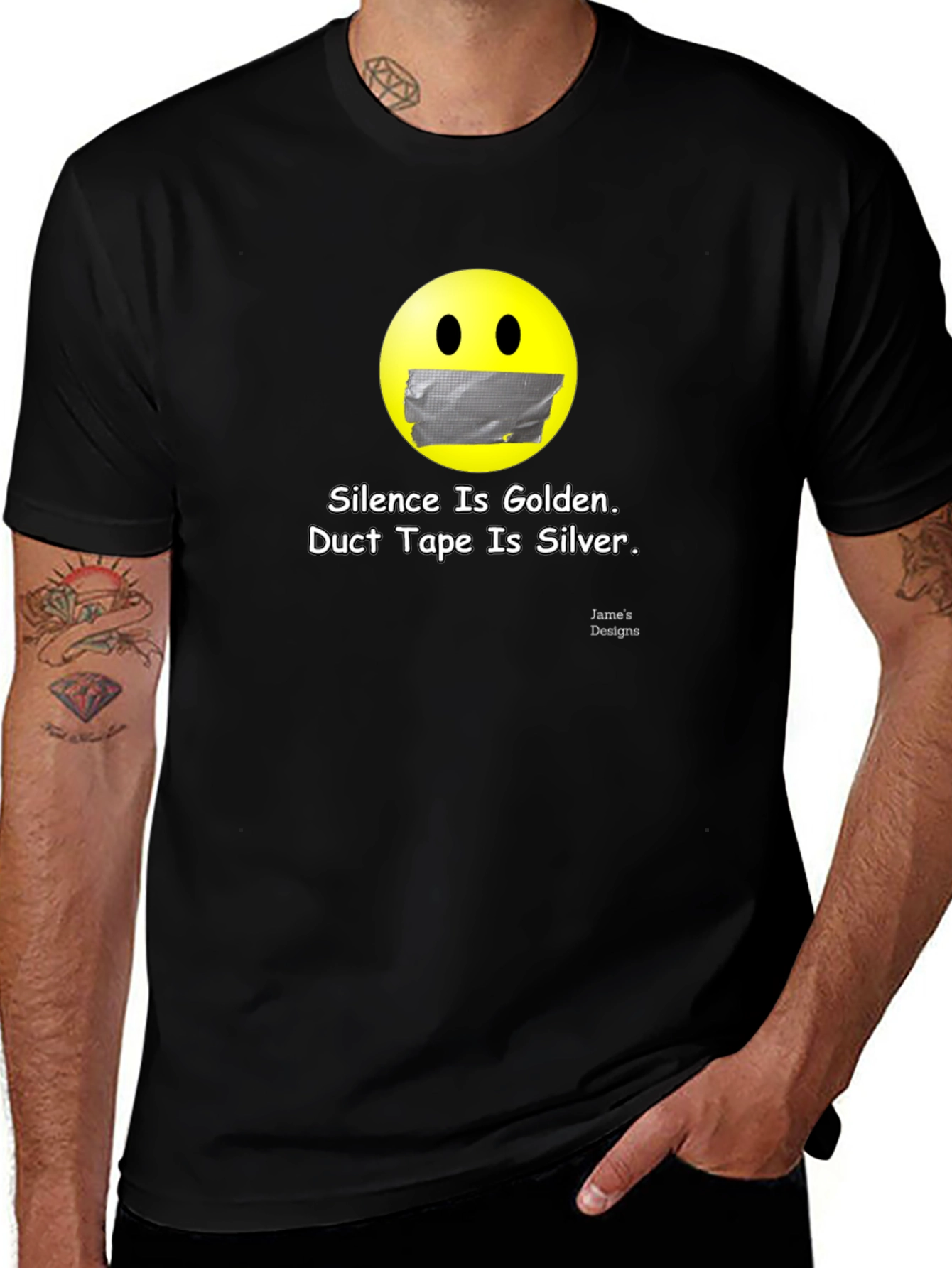 Silence Is Golden T-Shirt: Duct Tape Emoji