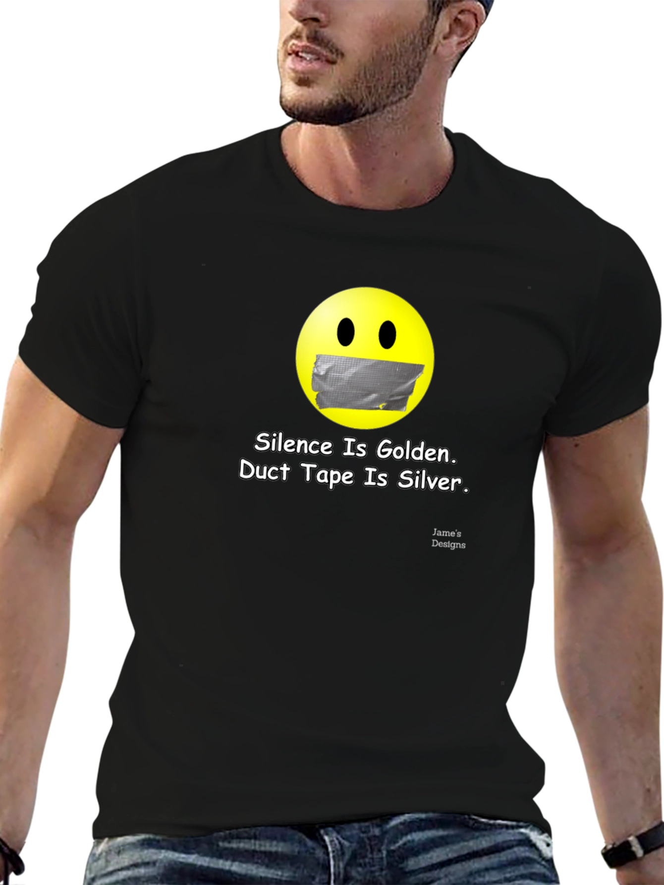 Silence Is Golden T-Shirt: Duct Tape Emoji