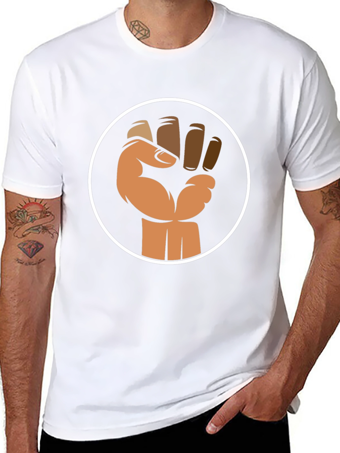 Empowered Fist Graphic Tee - Black