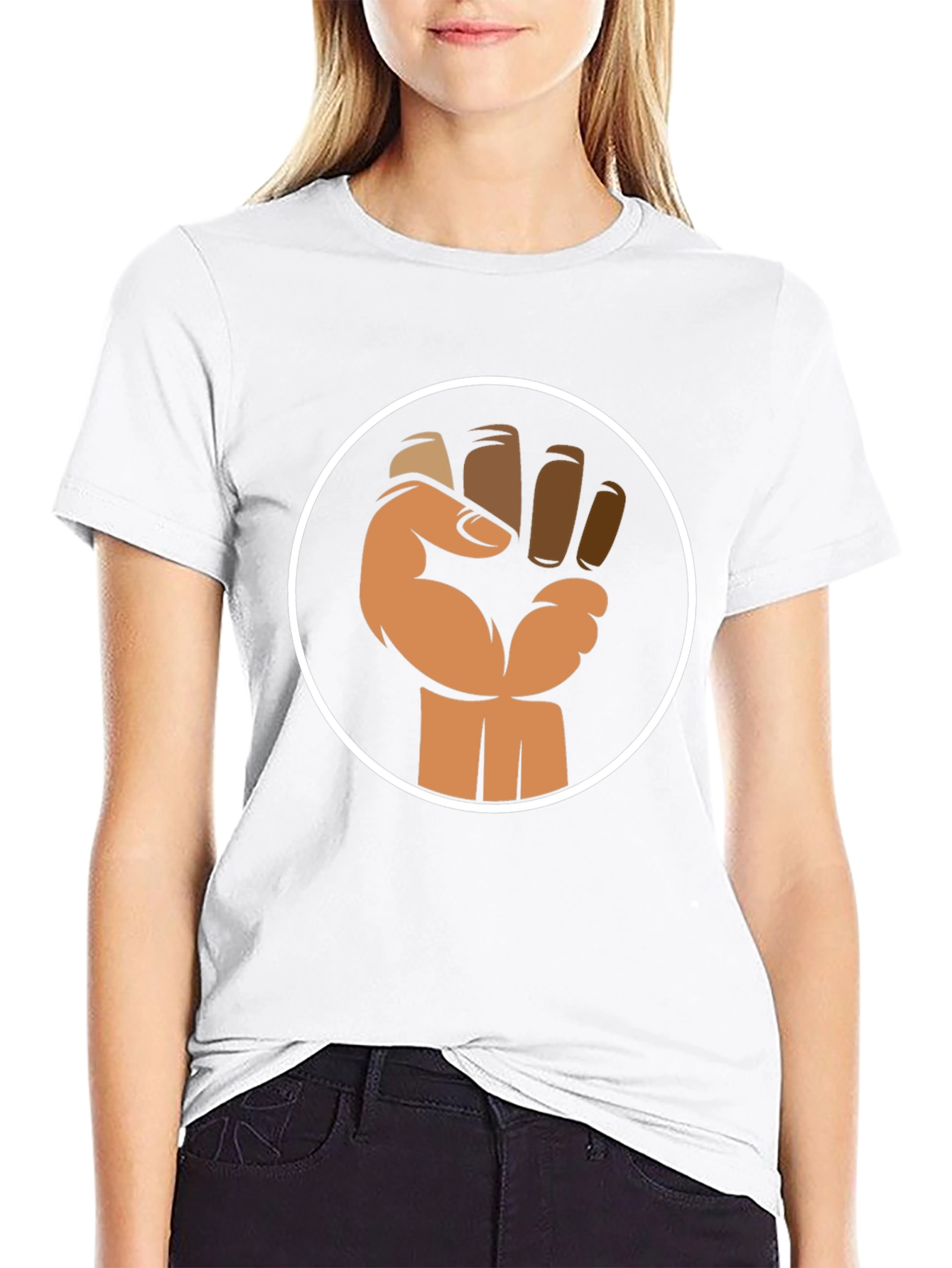 Empowered Fist Graphic Tee - Black