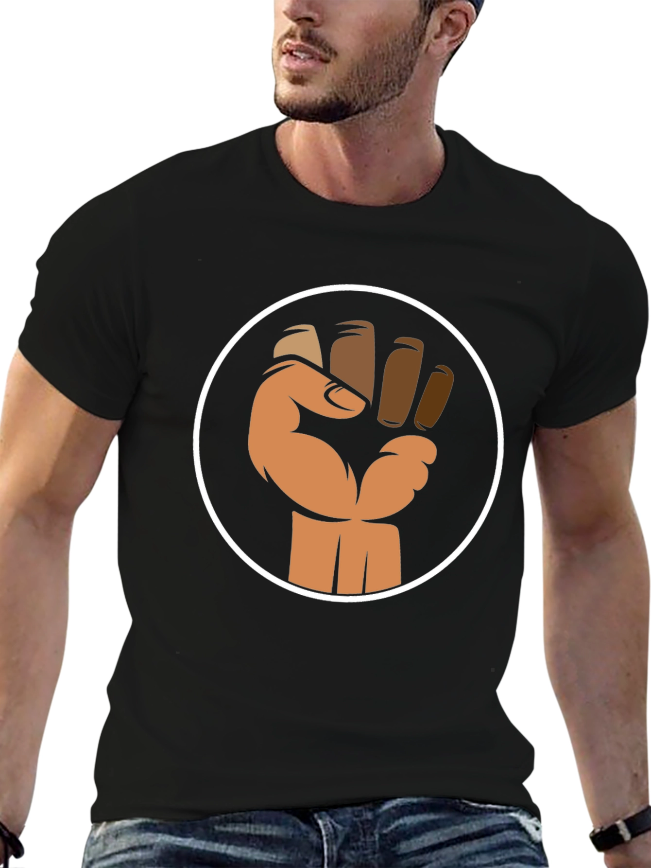Empowered Fist Graphic Tee - Black