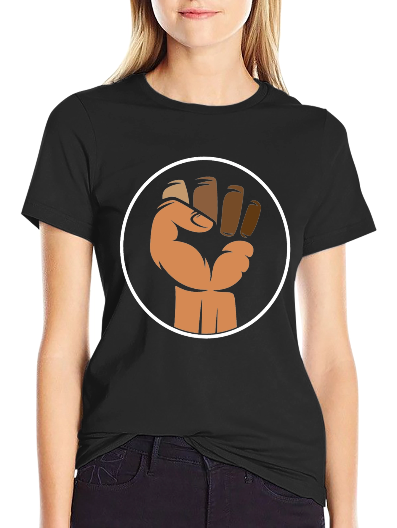 Empowered Fist Graphic Tee - Black