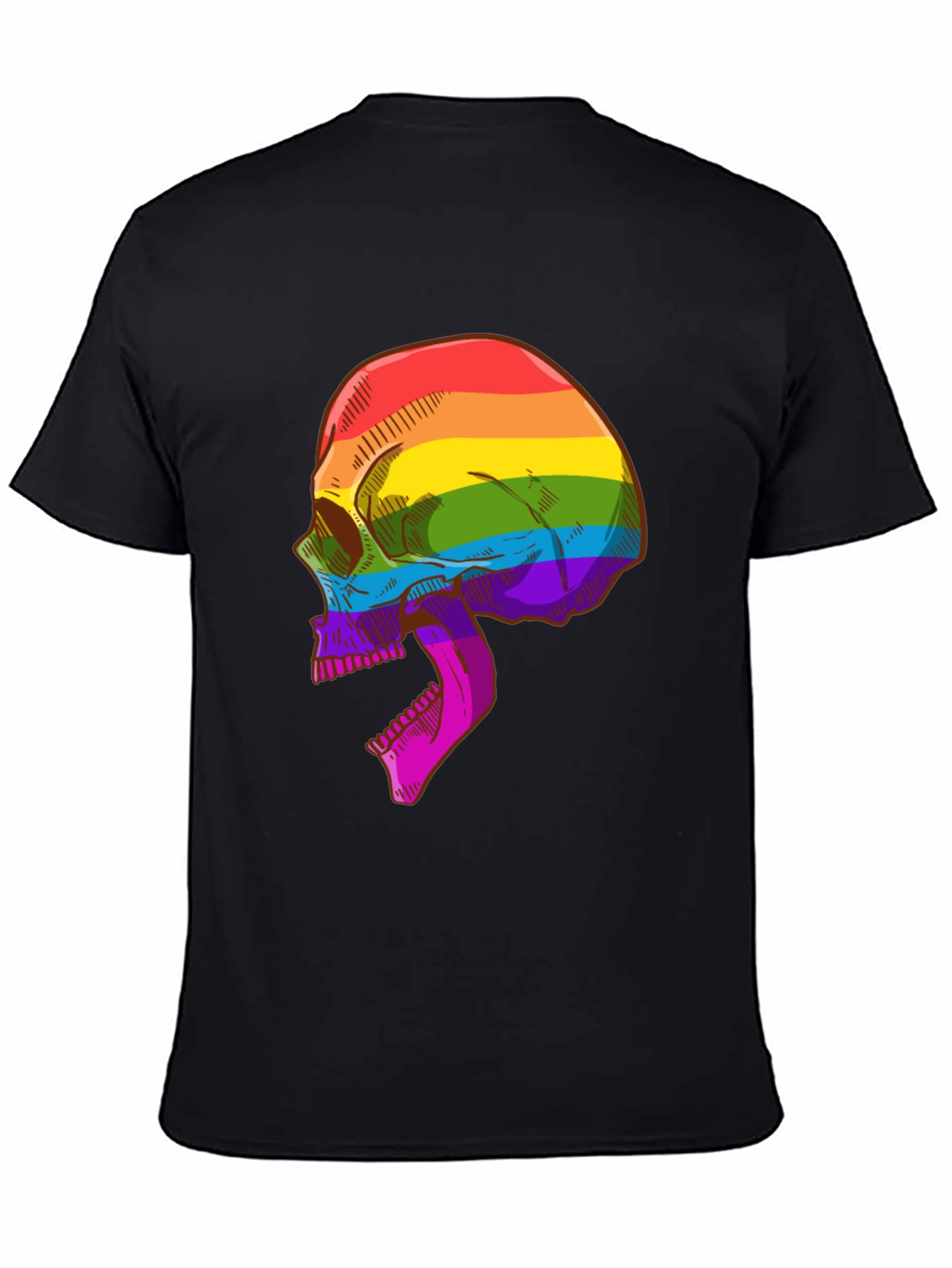 Rainbow Skull Graphic Tee - LGBTQ Pride Shirt