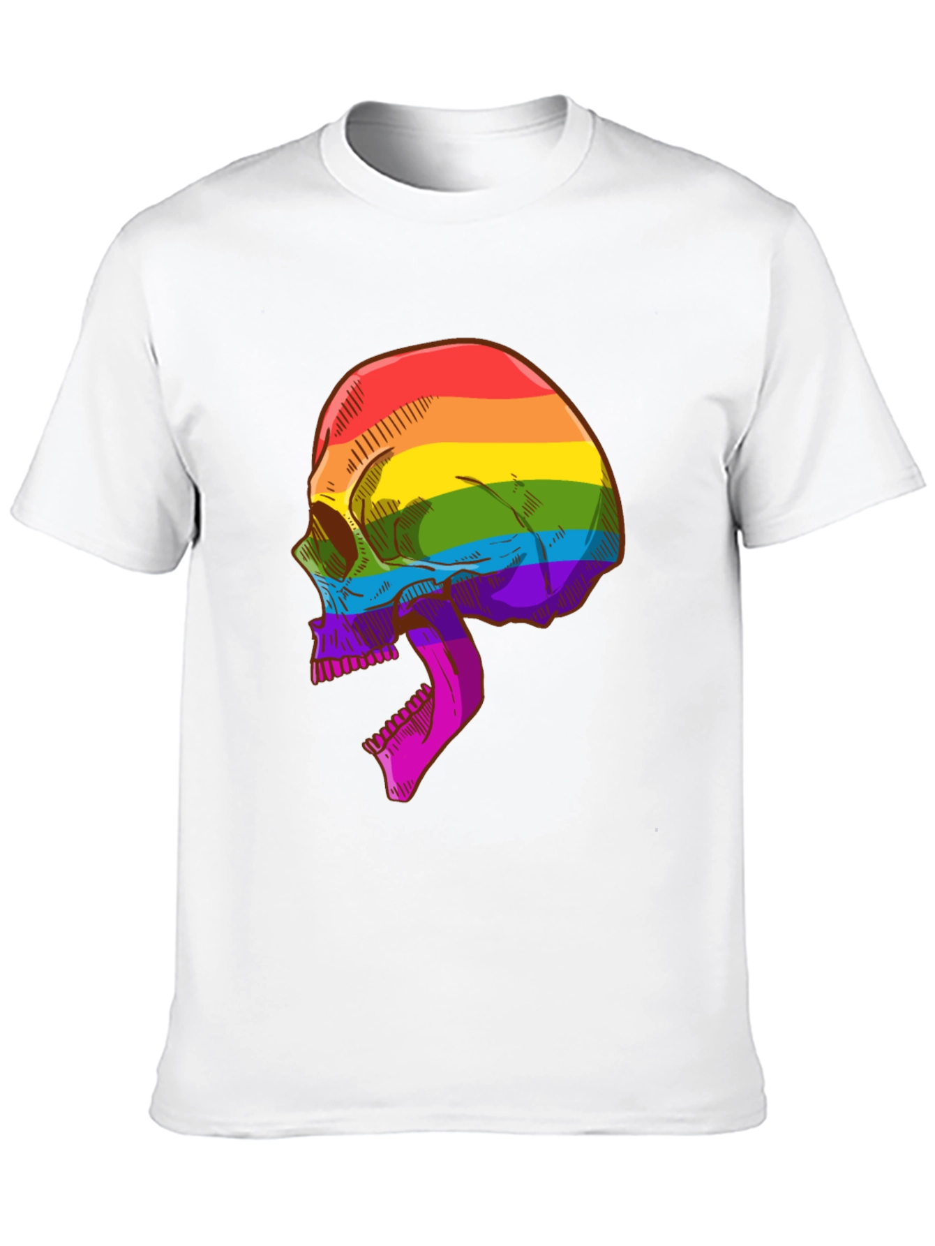 Rainbow Skull Graphic Tee - LGBTQ Pride Shirt