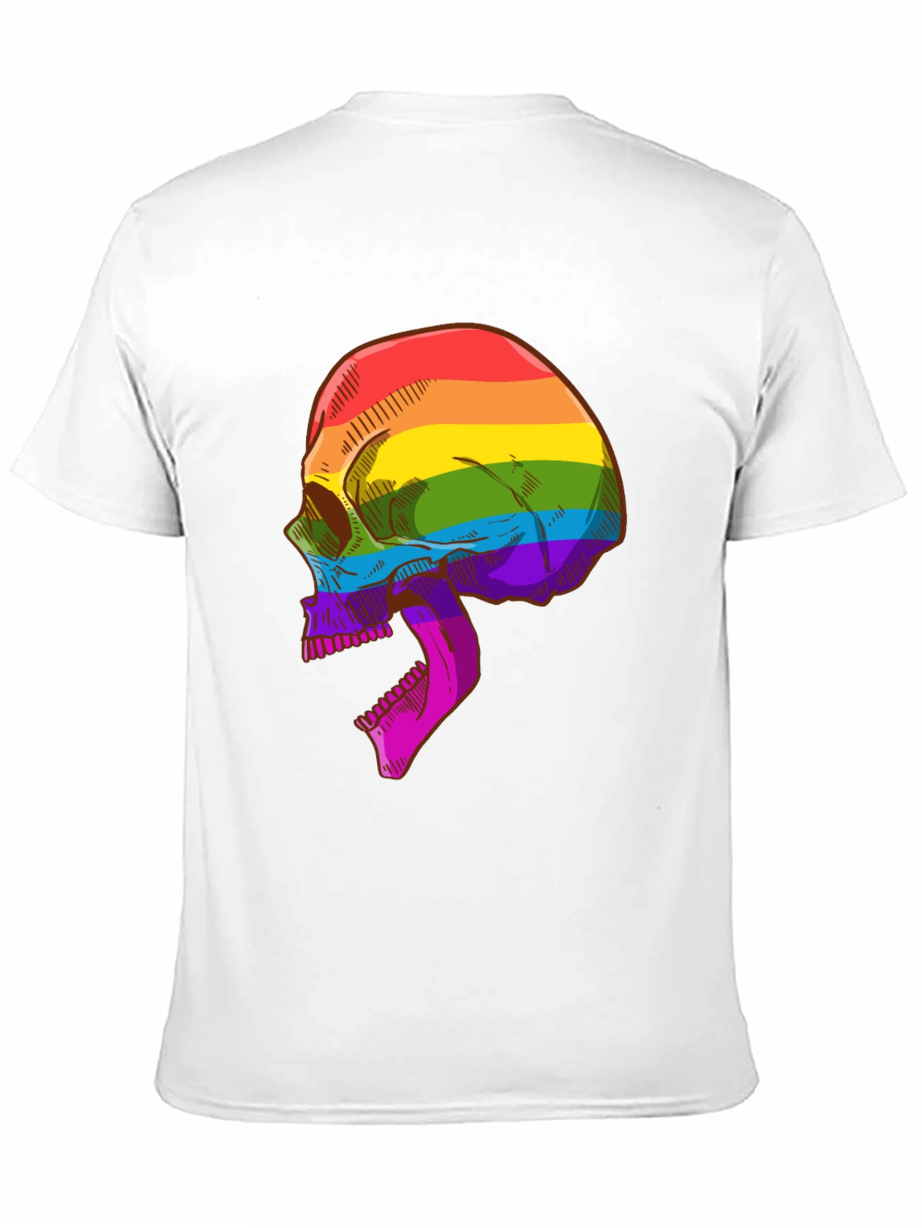 Rainbow Skull Graphic Tee - LGBTQ Pride Shirt