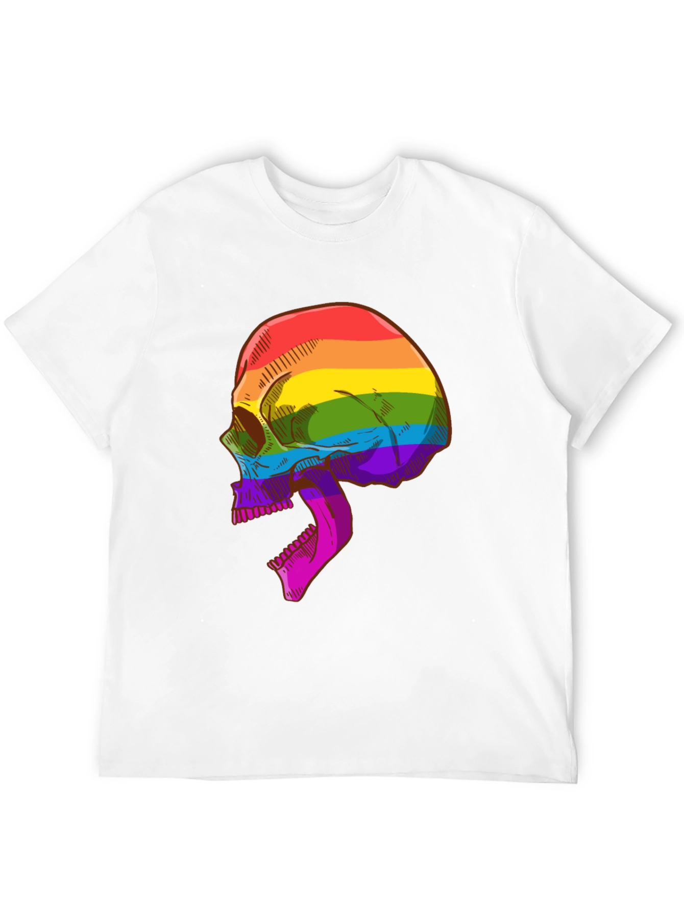 Rainbow Skull Graphic Tee - LGBTQ Pride Shirt
