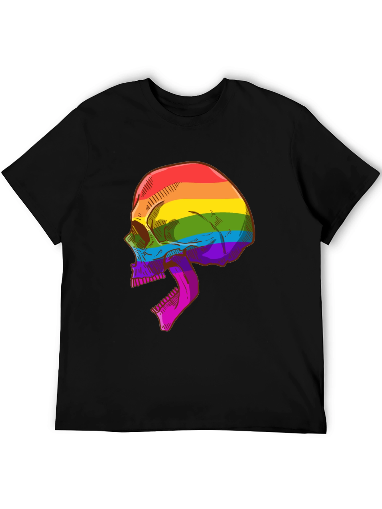 Rainbow Skull Graphic Tee - LGBTQ Pride Shirt