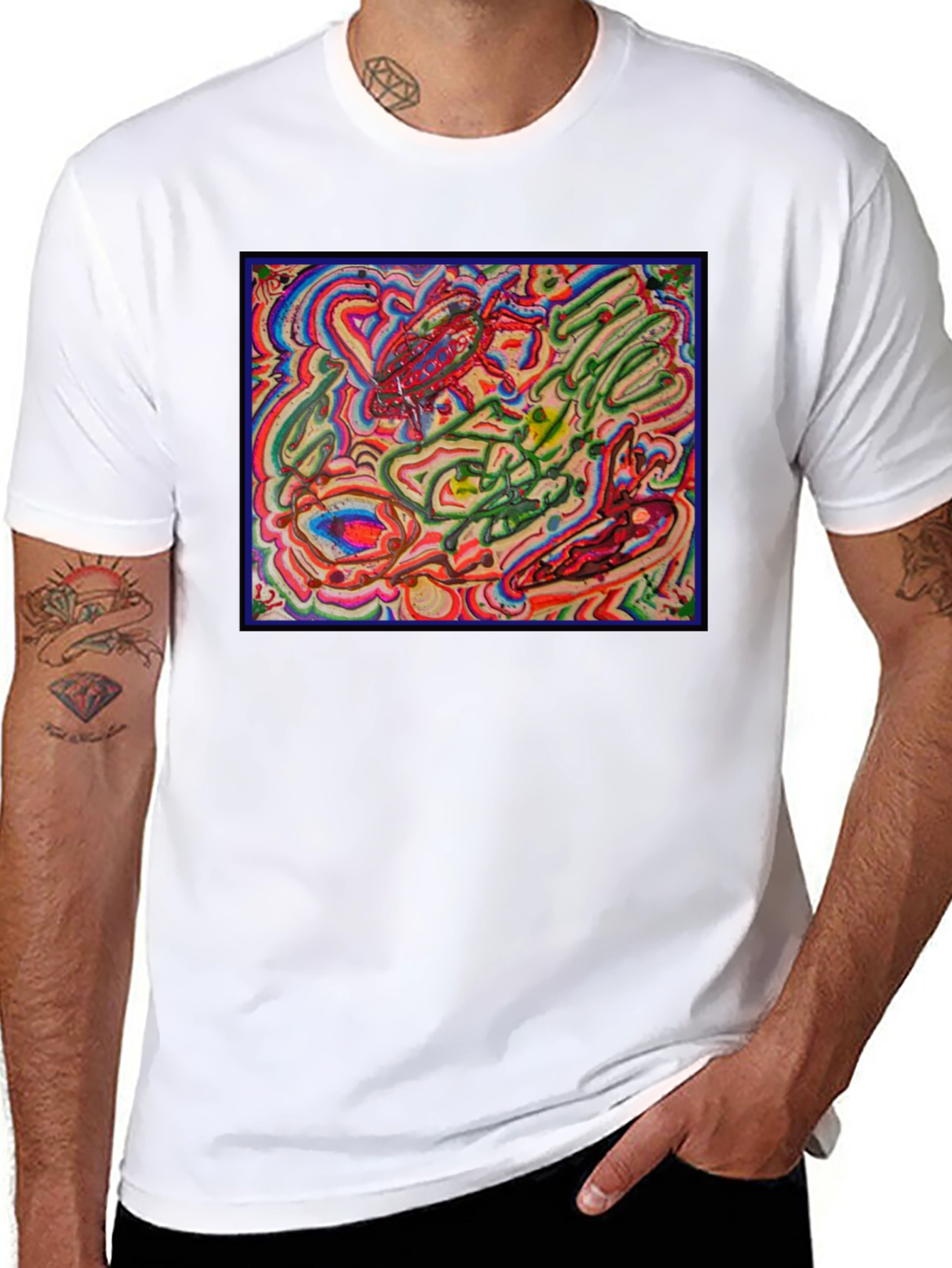 Abstract Art Graphic Tee - Modern Unisex T-Shirt
