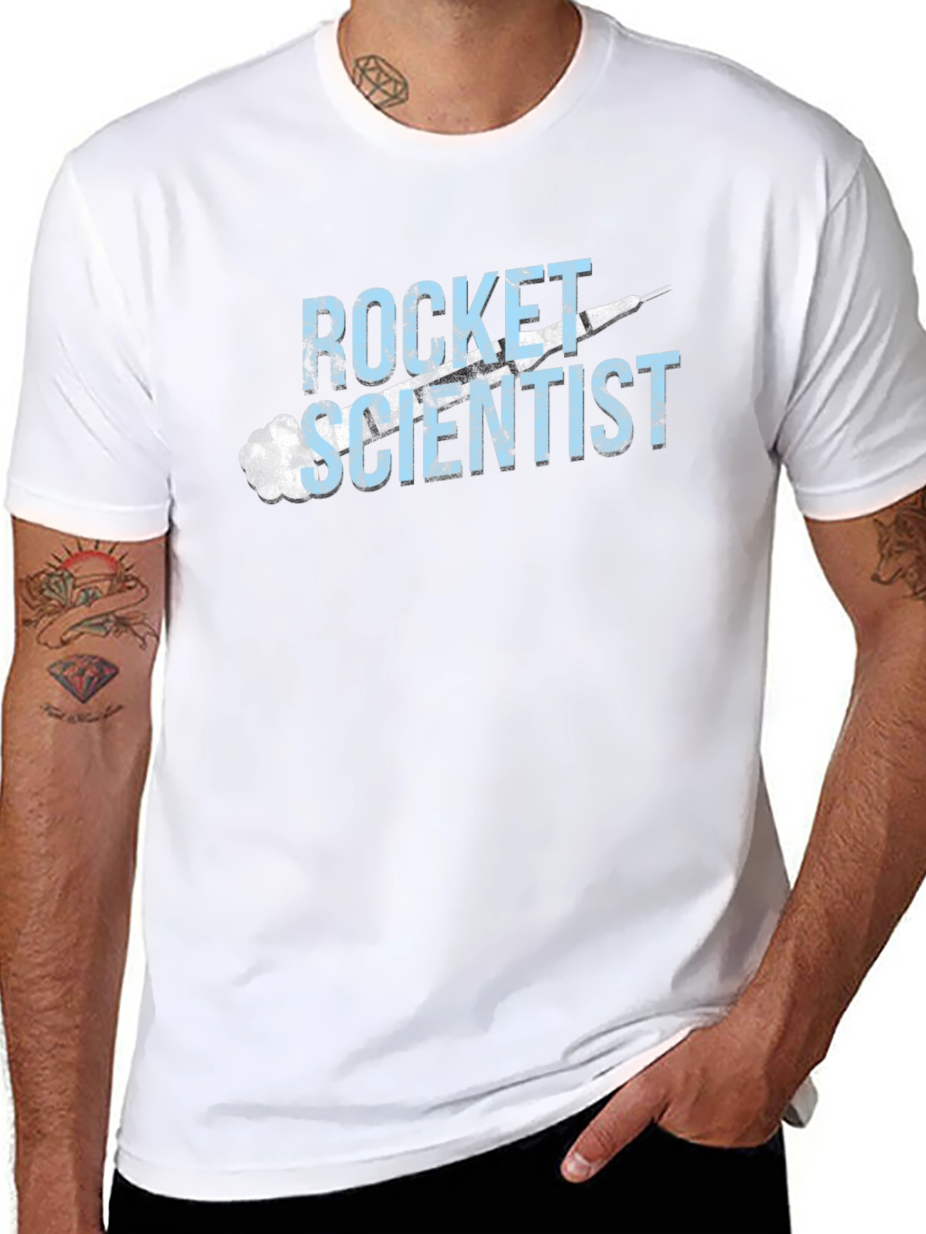 Rocket Scientist Black Graphic Tee