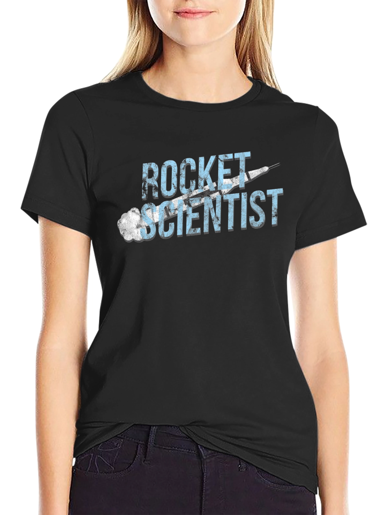 Rocket Scientist Black Graphic Tee