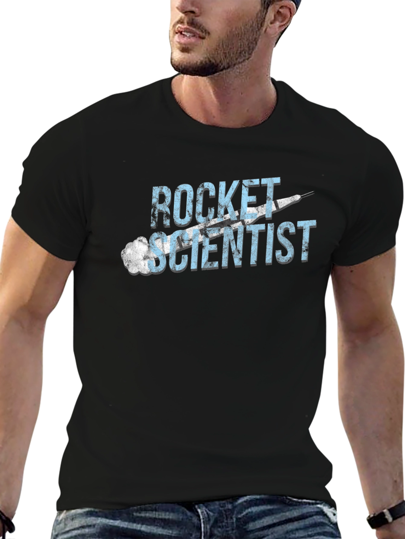 Rocket Scientist Black Graphic Tee