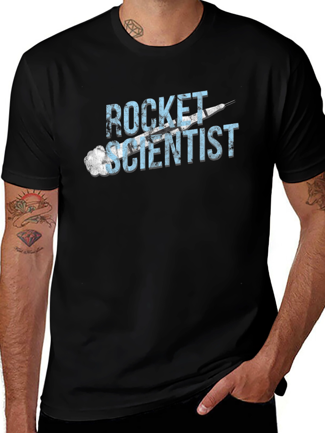 Rocket Scientist Black Graphic Tee