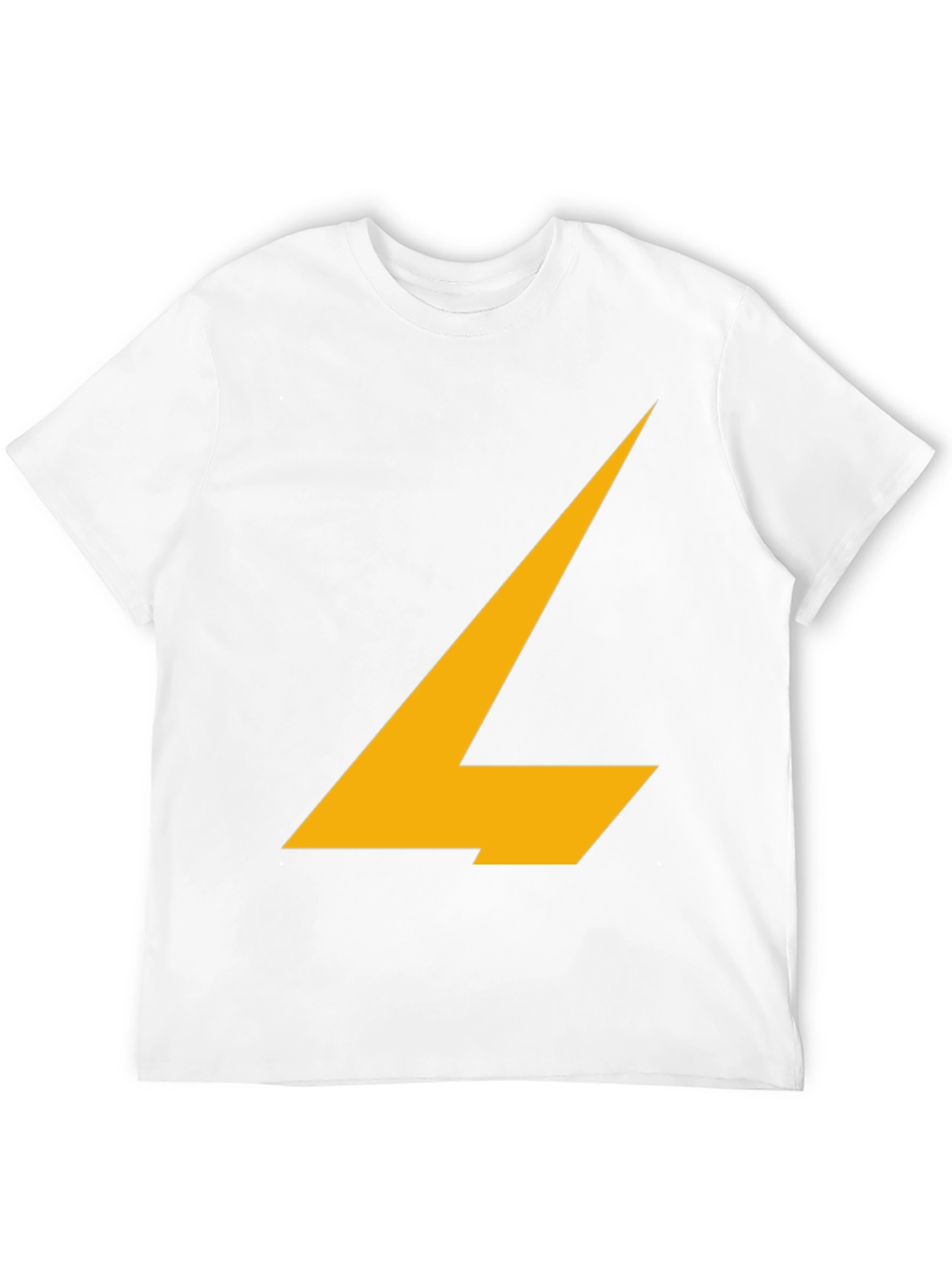 Stylish Black Tee with Abstract Yellow Design