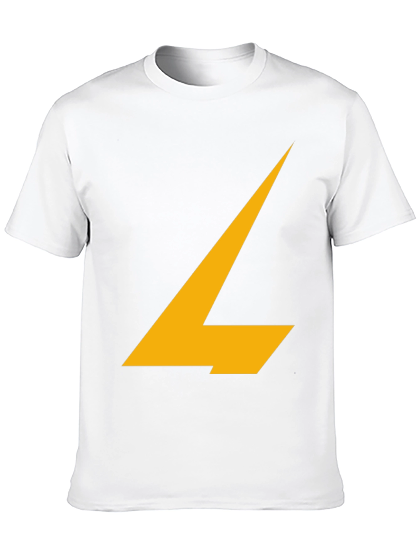 Stylish Black Tee with Abstract Yellow Design