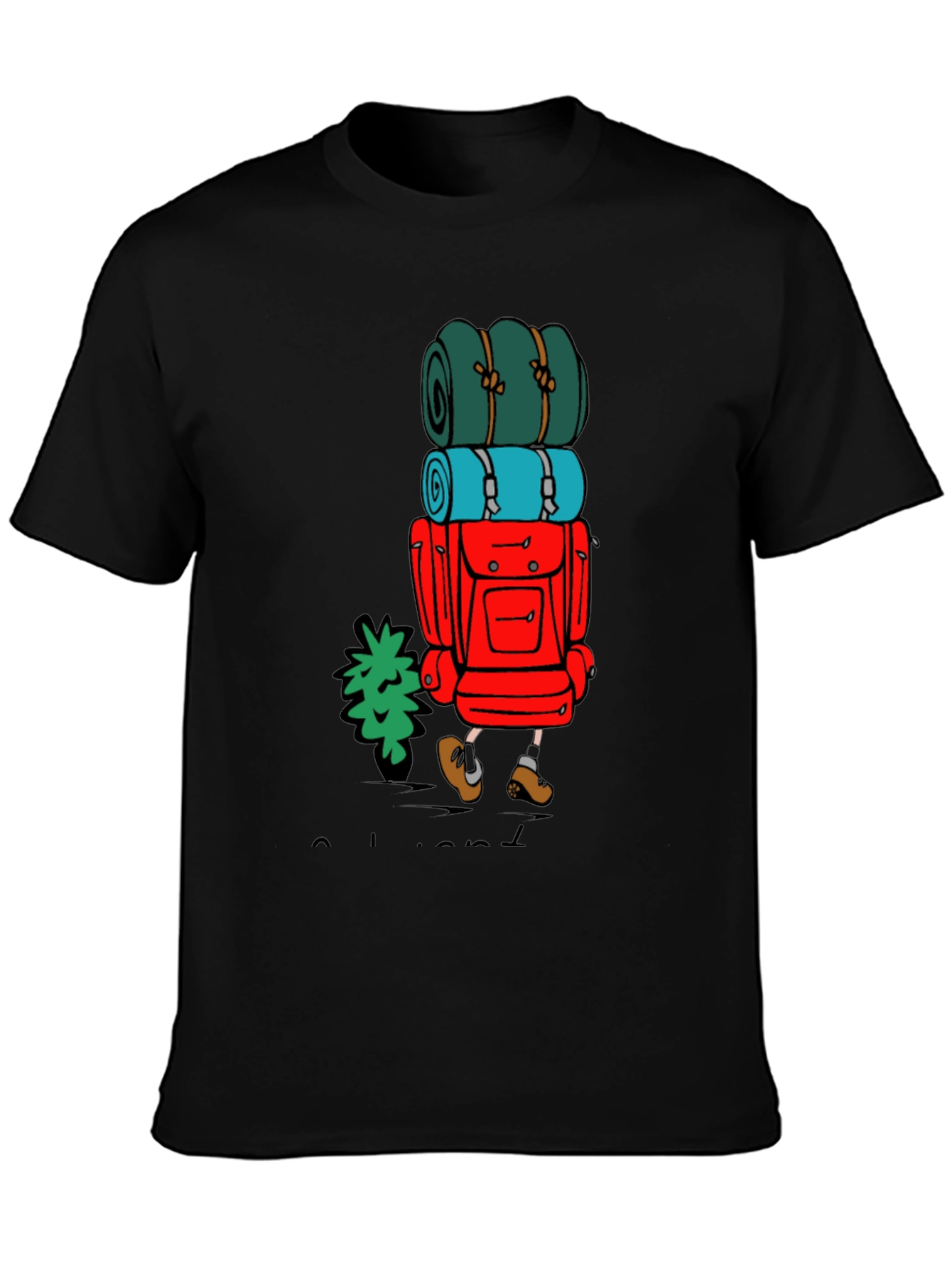 Hiking Adventure T-Shirt - Backpack Character Graphic Tee