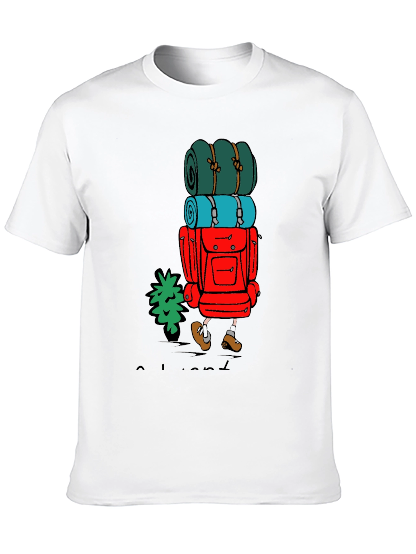 Hiking Adventure T-Shirt - Backpack Character Graphic Tee