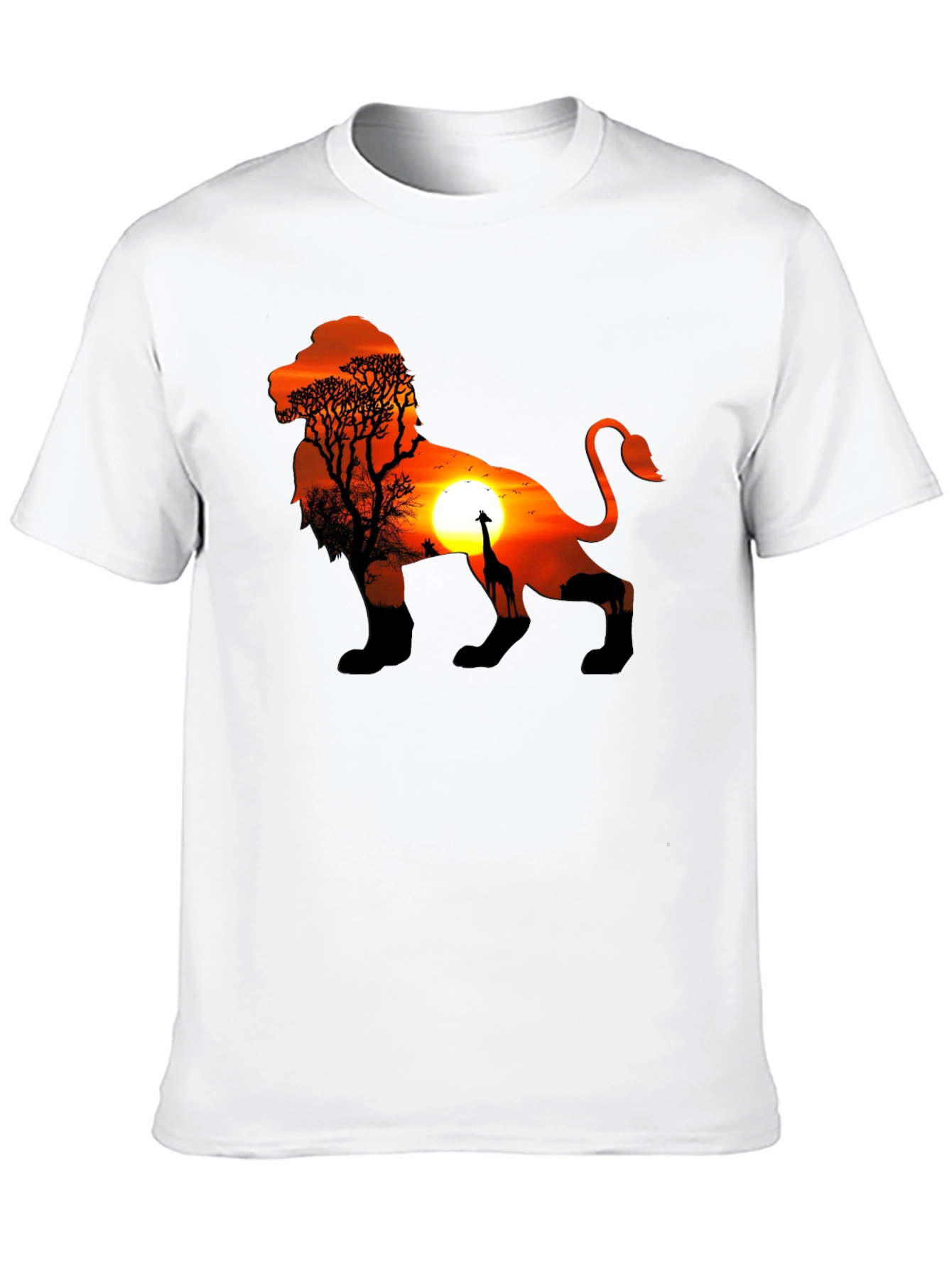 Lion Sunset Graphic Tee - Unique Design