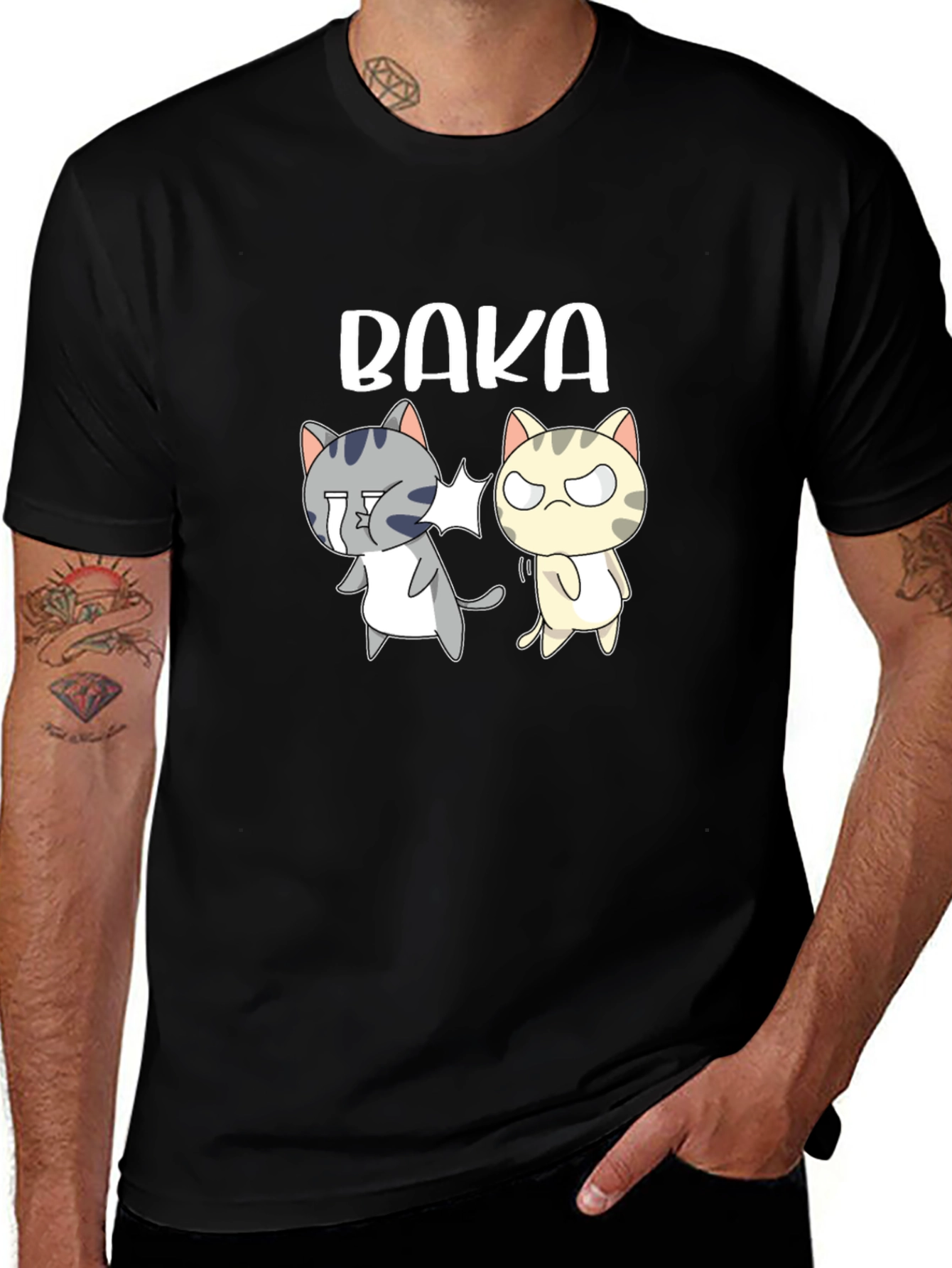 Baka Slap Cats Graphic T-Shirt
