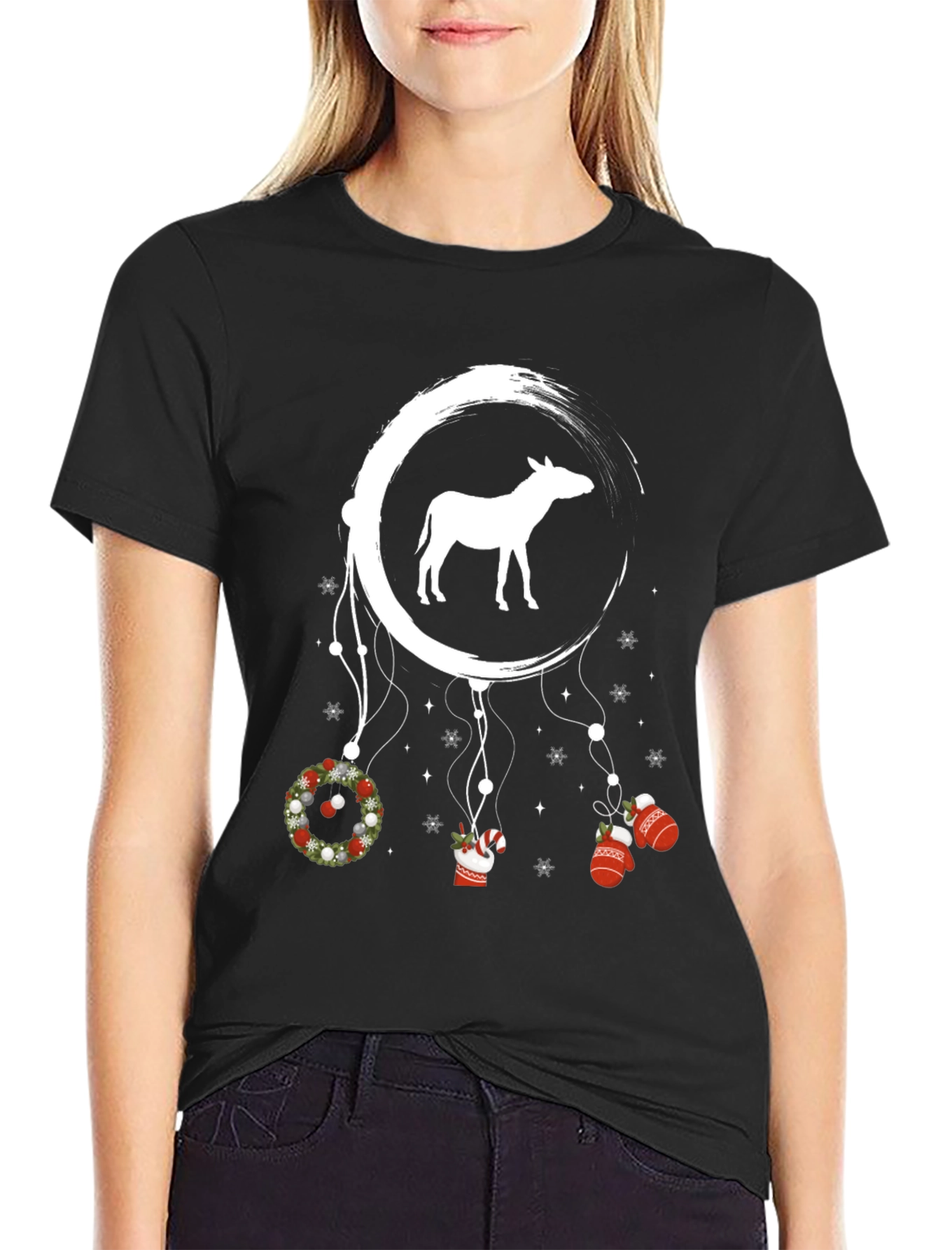 Christmas Donkey Dreamcatcher T-Shirt