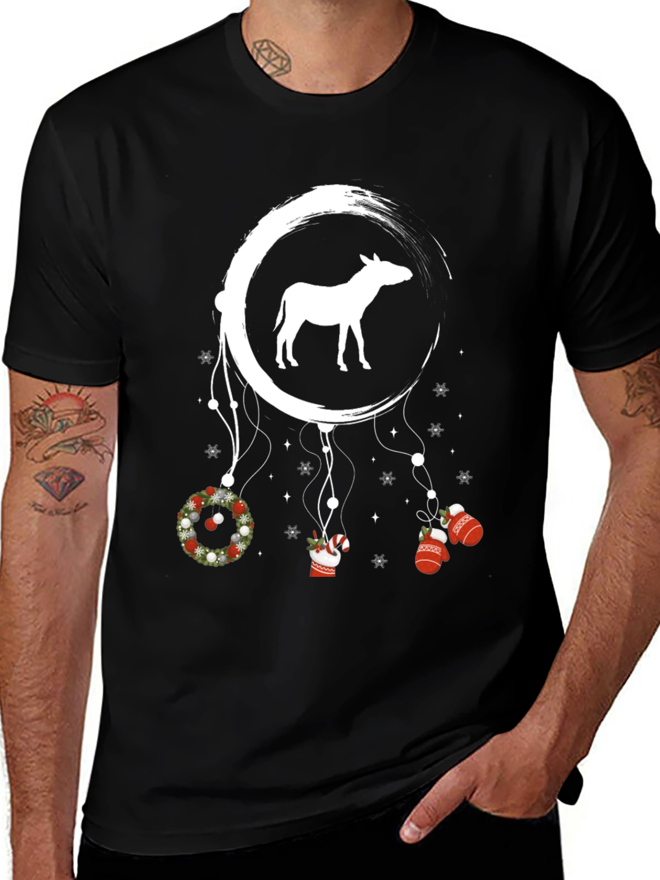 Christmas Donkey Dreamcatcher T-Shirt