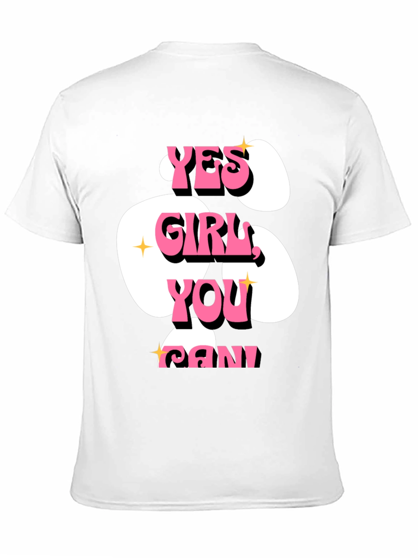 Yes Girl You Can! Graphic T-Shirt - Black