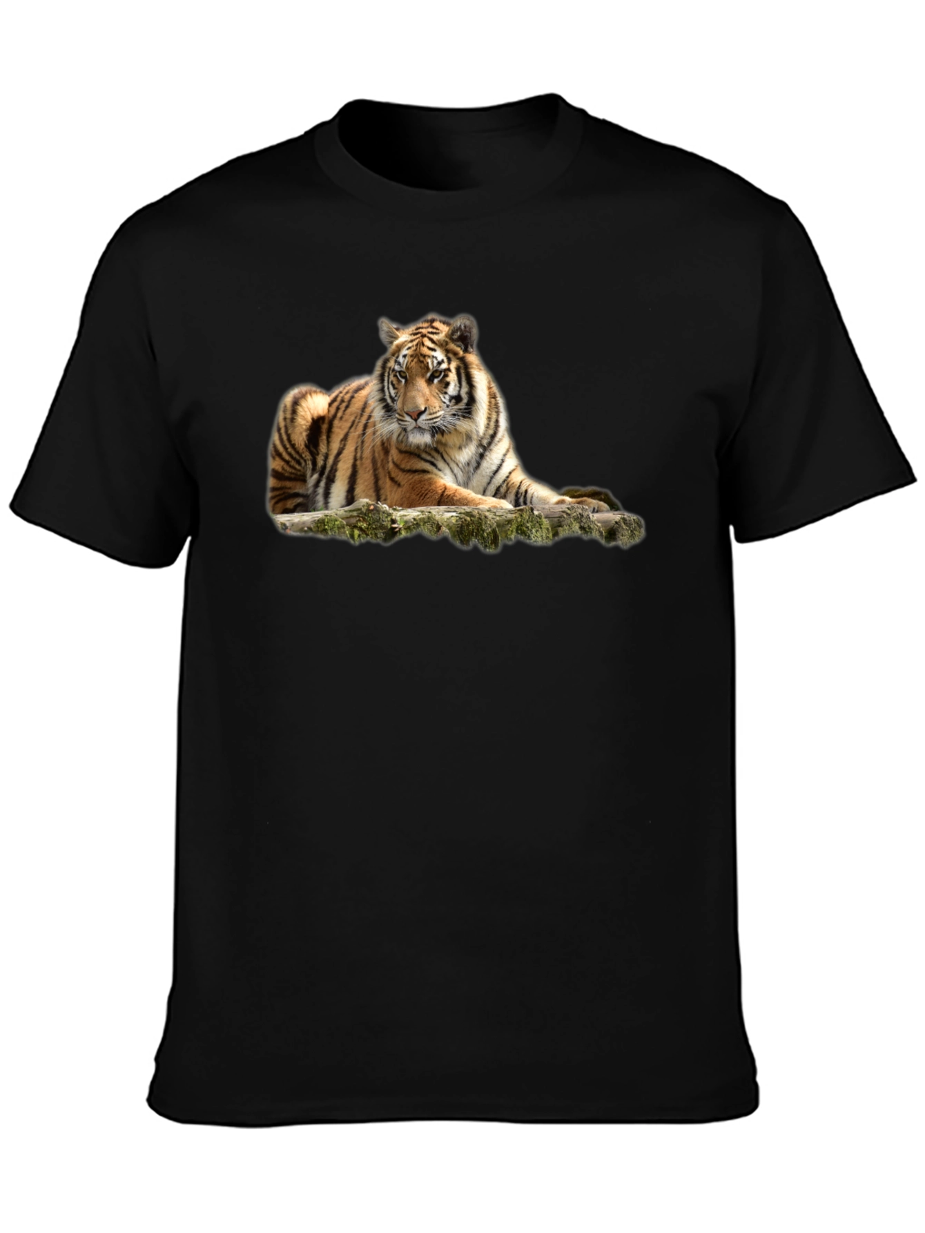 Tiger Graphic T-Shirt - Black Crew Neck Tee