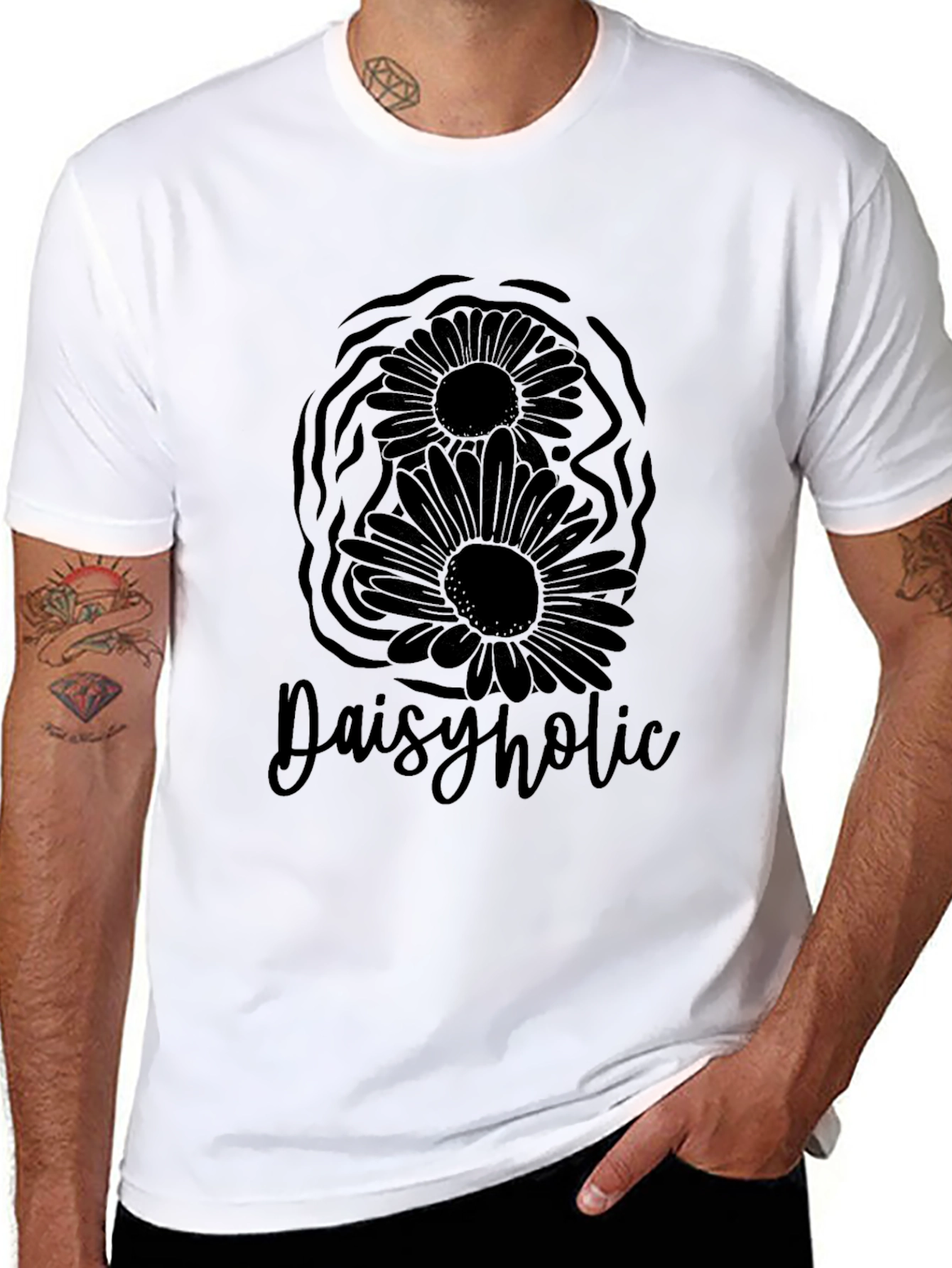 Daisyholic Graphic Tee - Black