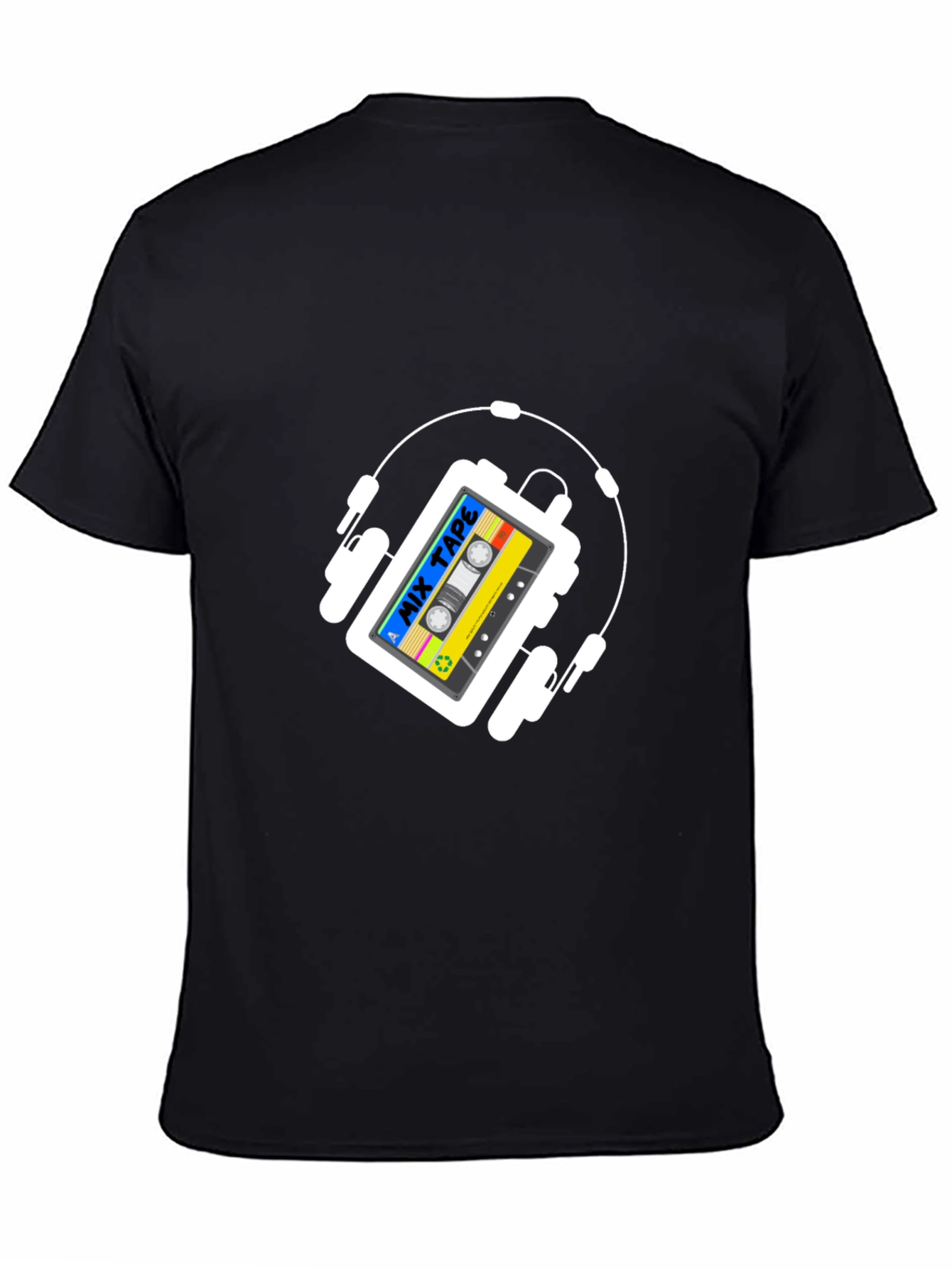 Retro Mix Tape Headphones Graphic T-Shirt