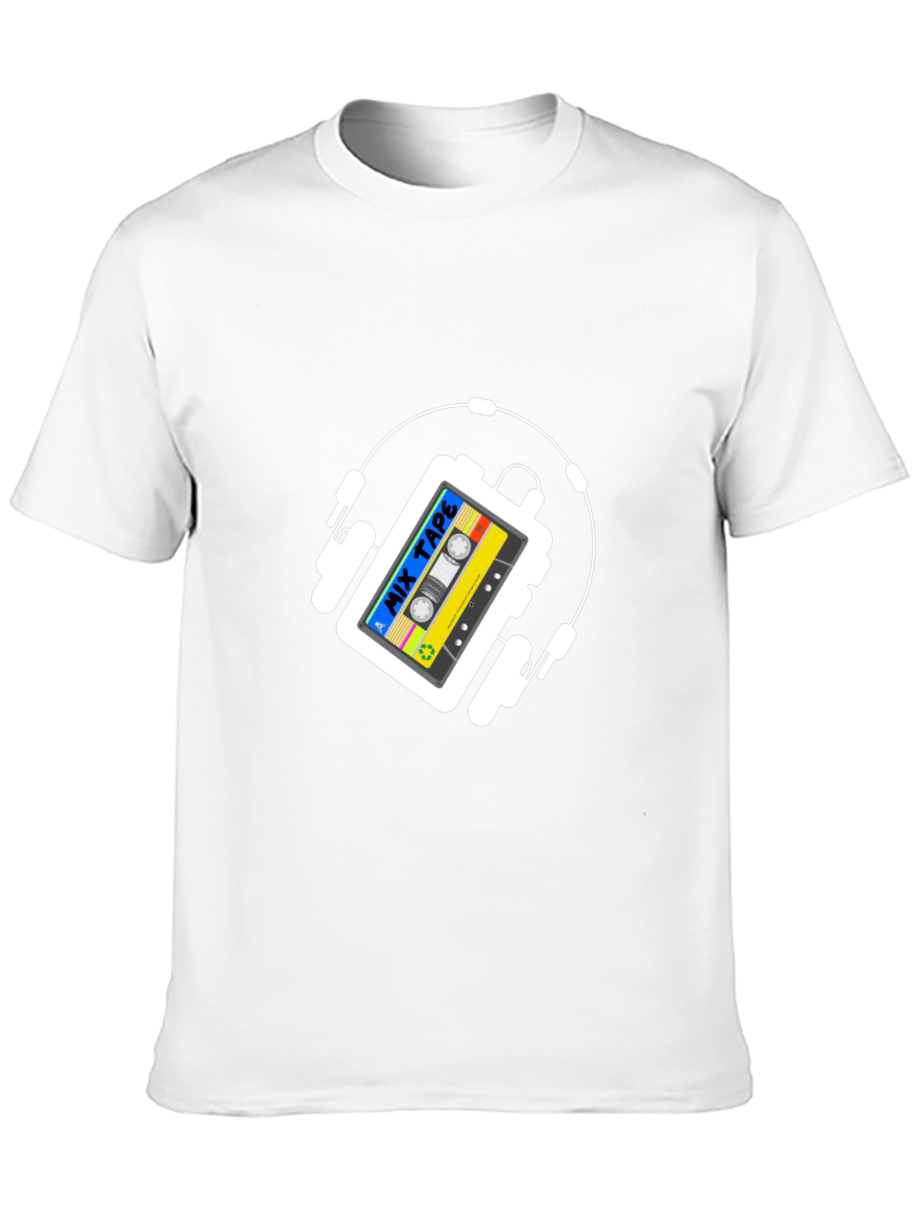 Retro Mix Tape Headphones Graphic T-Shirt
