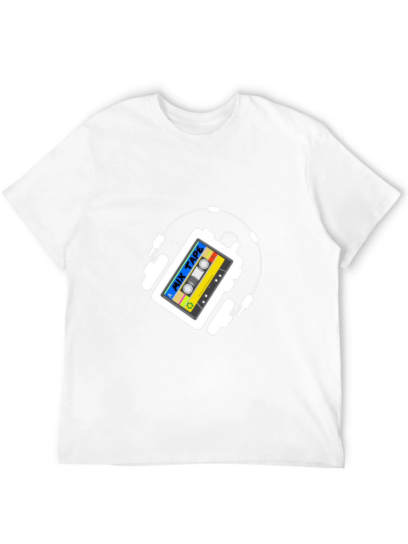 Retro Mix Tape Headphones Graphic T-Shirt