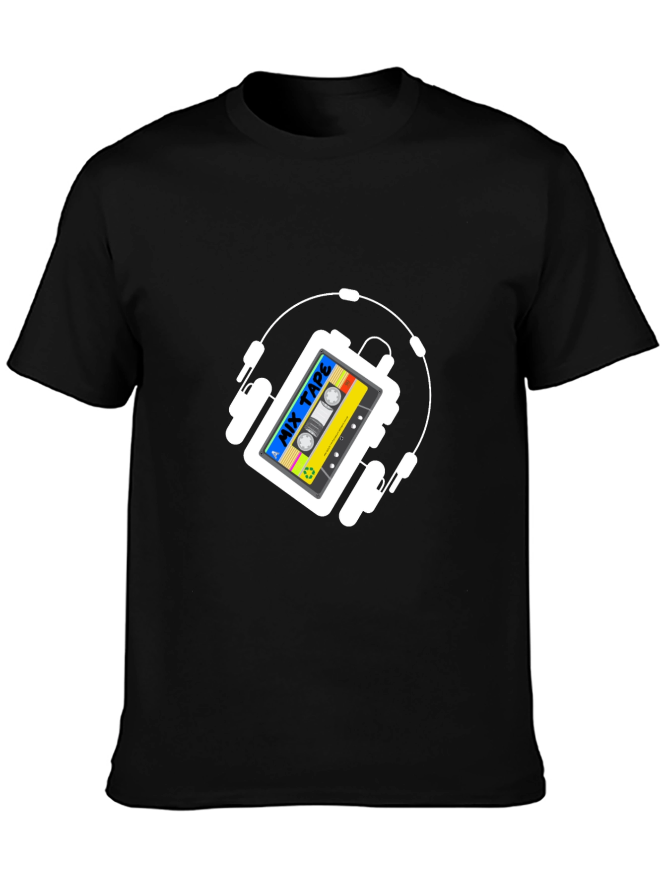 Retro Mix Tape Headphones Graphic T-Shirt