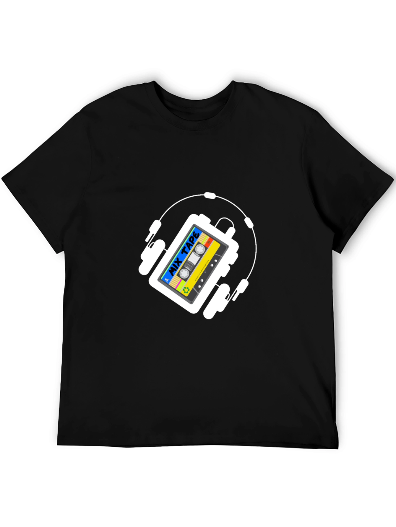 Retro Mix Tape Headphones Graphic T-Shirt