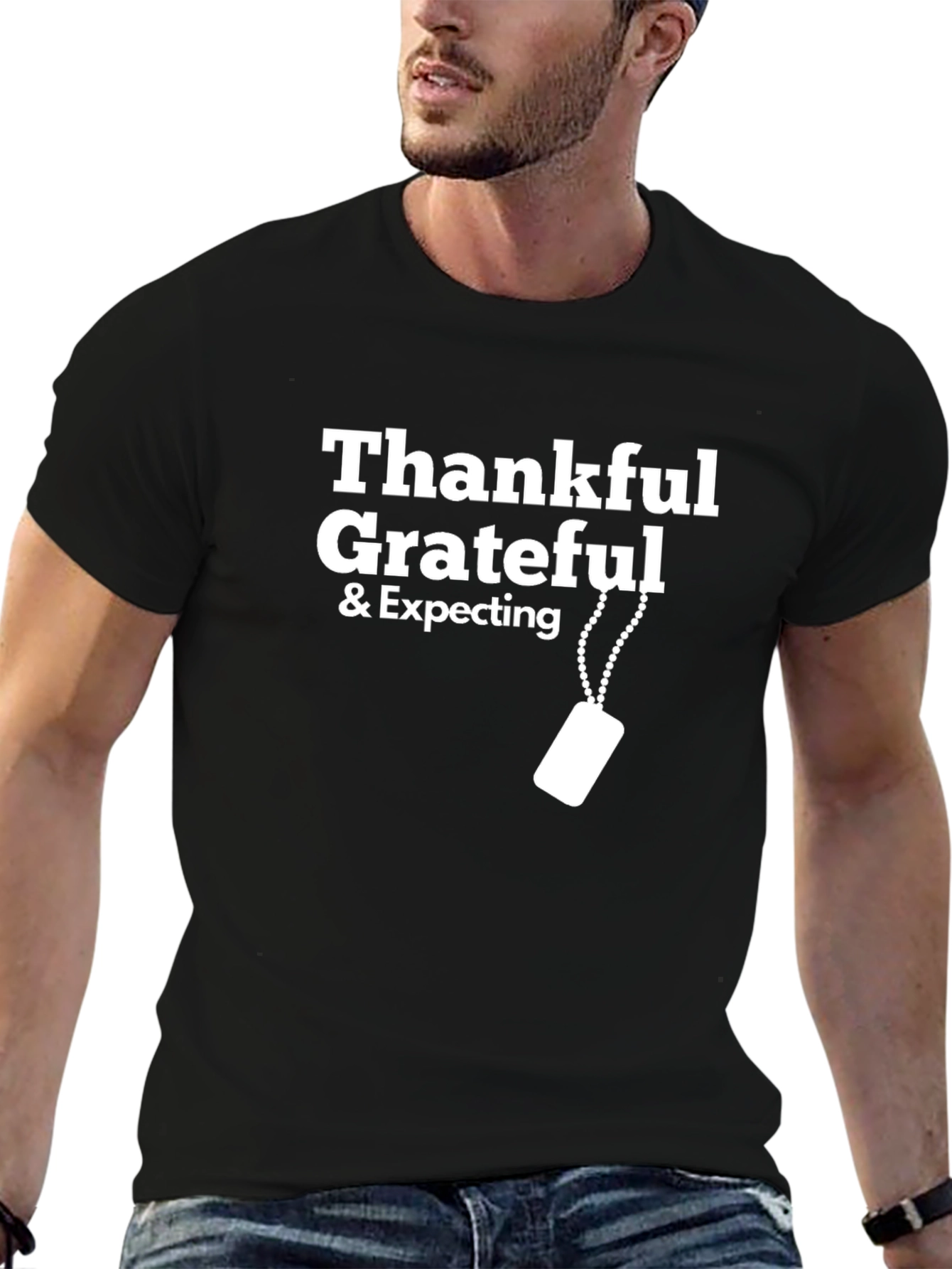Thankful Grateful & Expecting Graphic T-Shirt