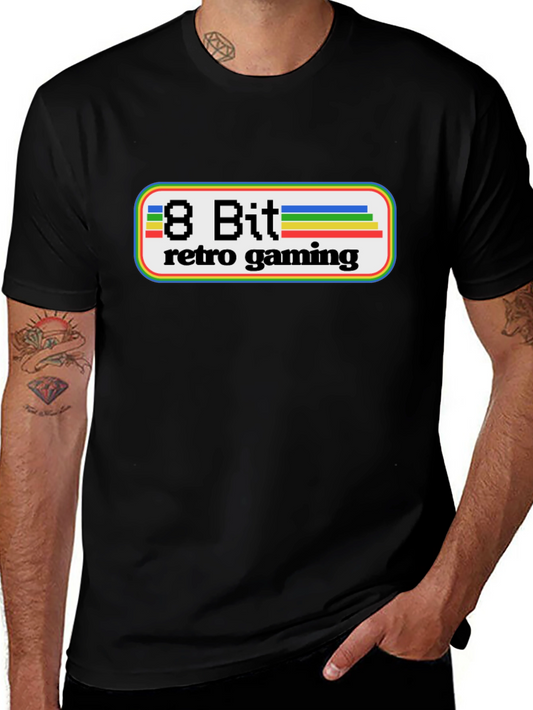 8 Bit Retro Gaming Black T-Shirt