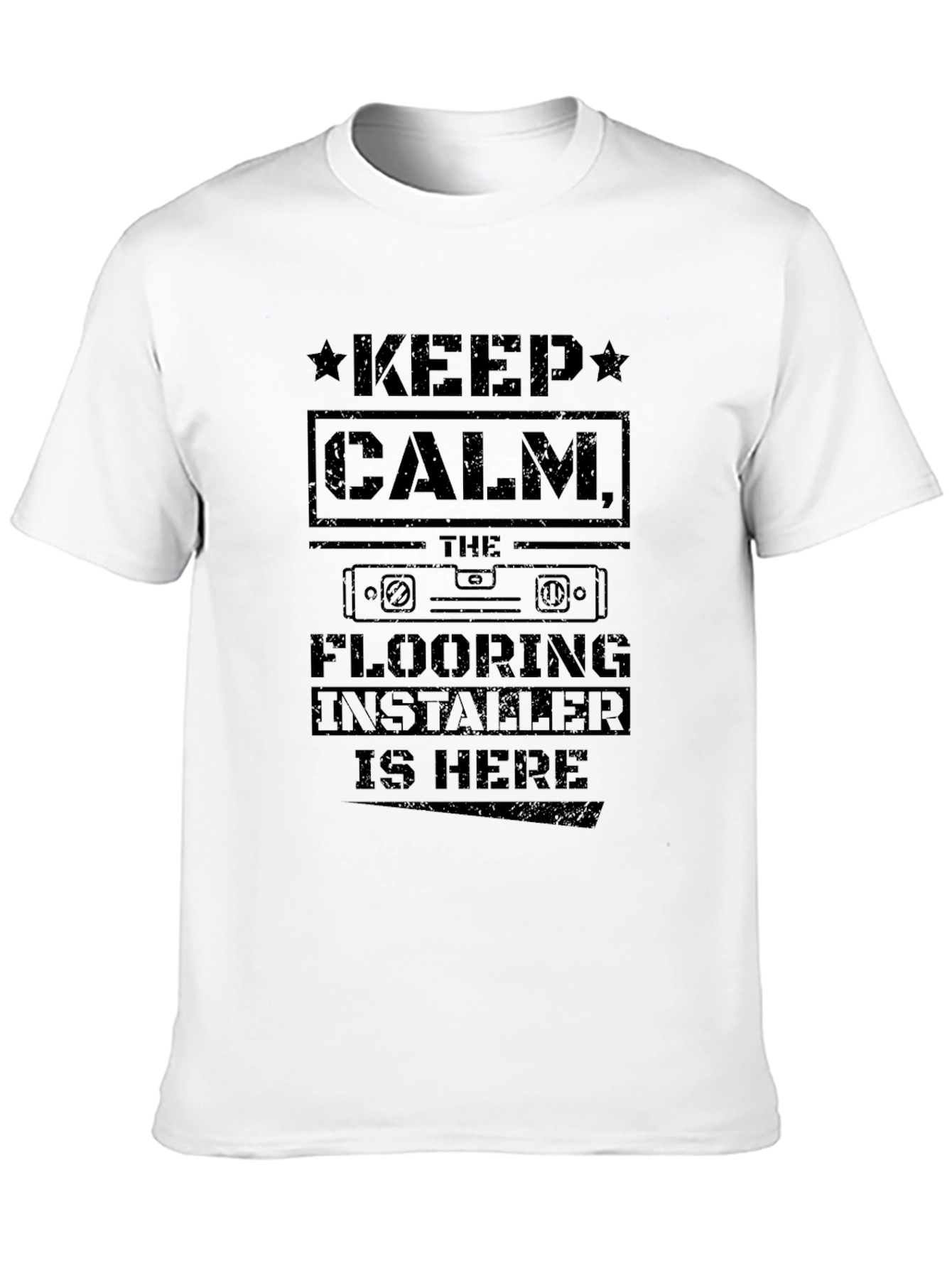 Flooring Installer Keep Calm Black T-Shirt