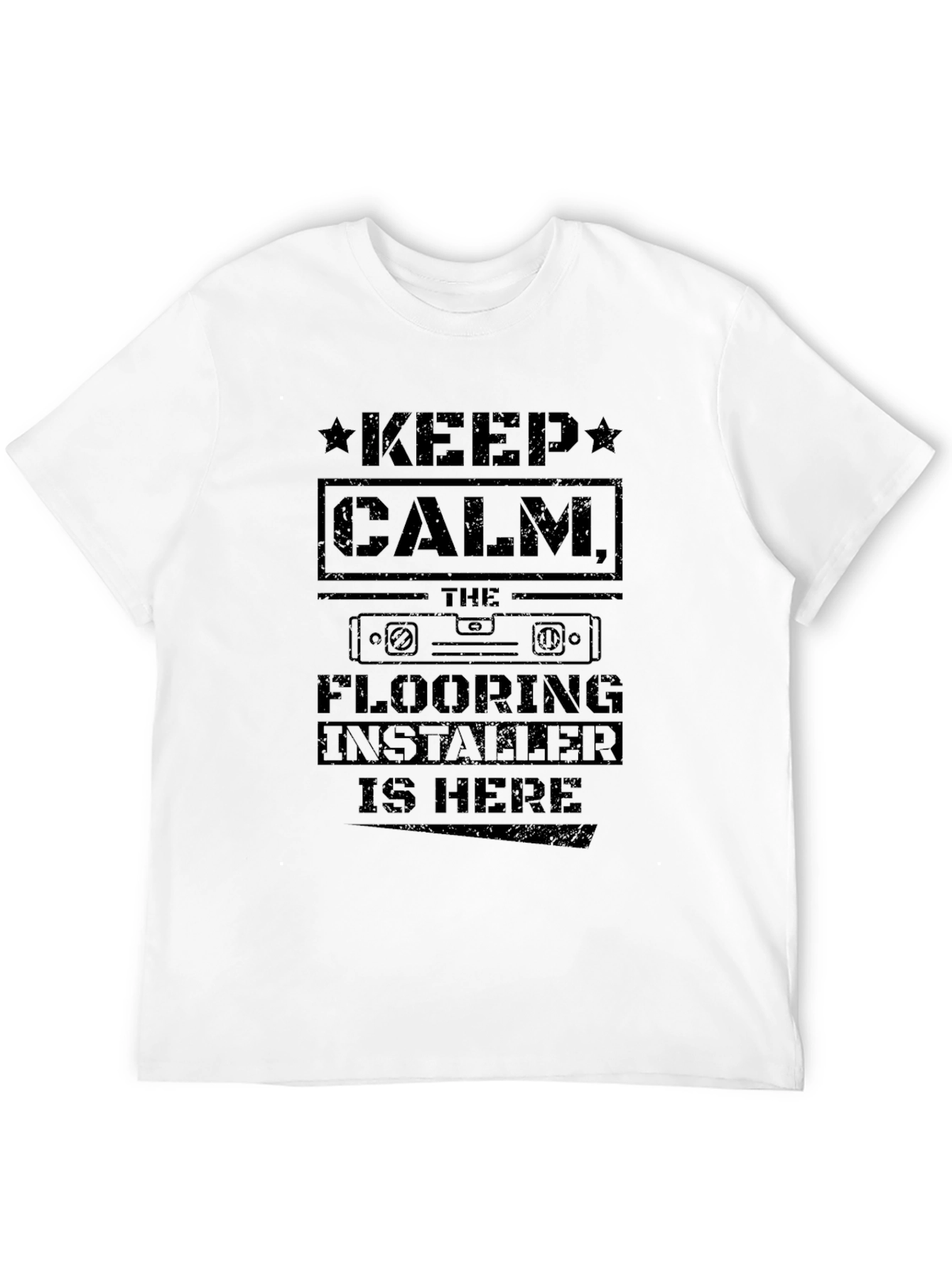 Flooring Installer Keep Calm Black T-Shirt