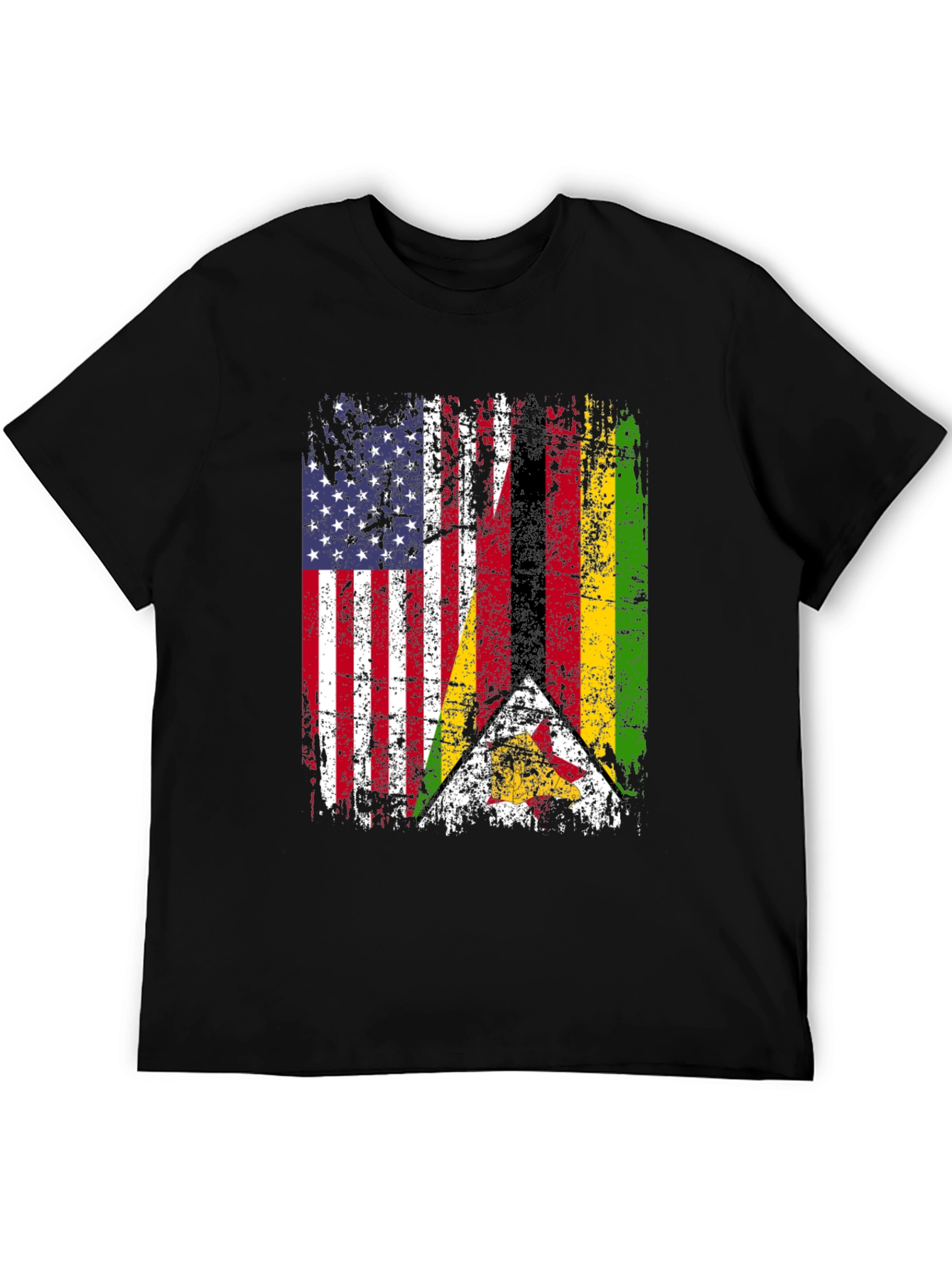 USA Zimbabwe Flags T-Shirt
