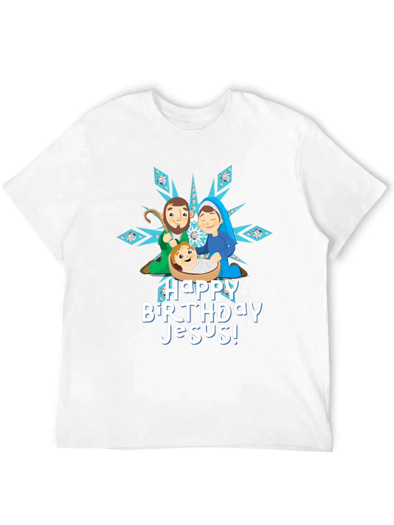 Happy Birthday Jesus Nativity Scene Christmas T-Shirt
