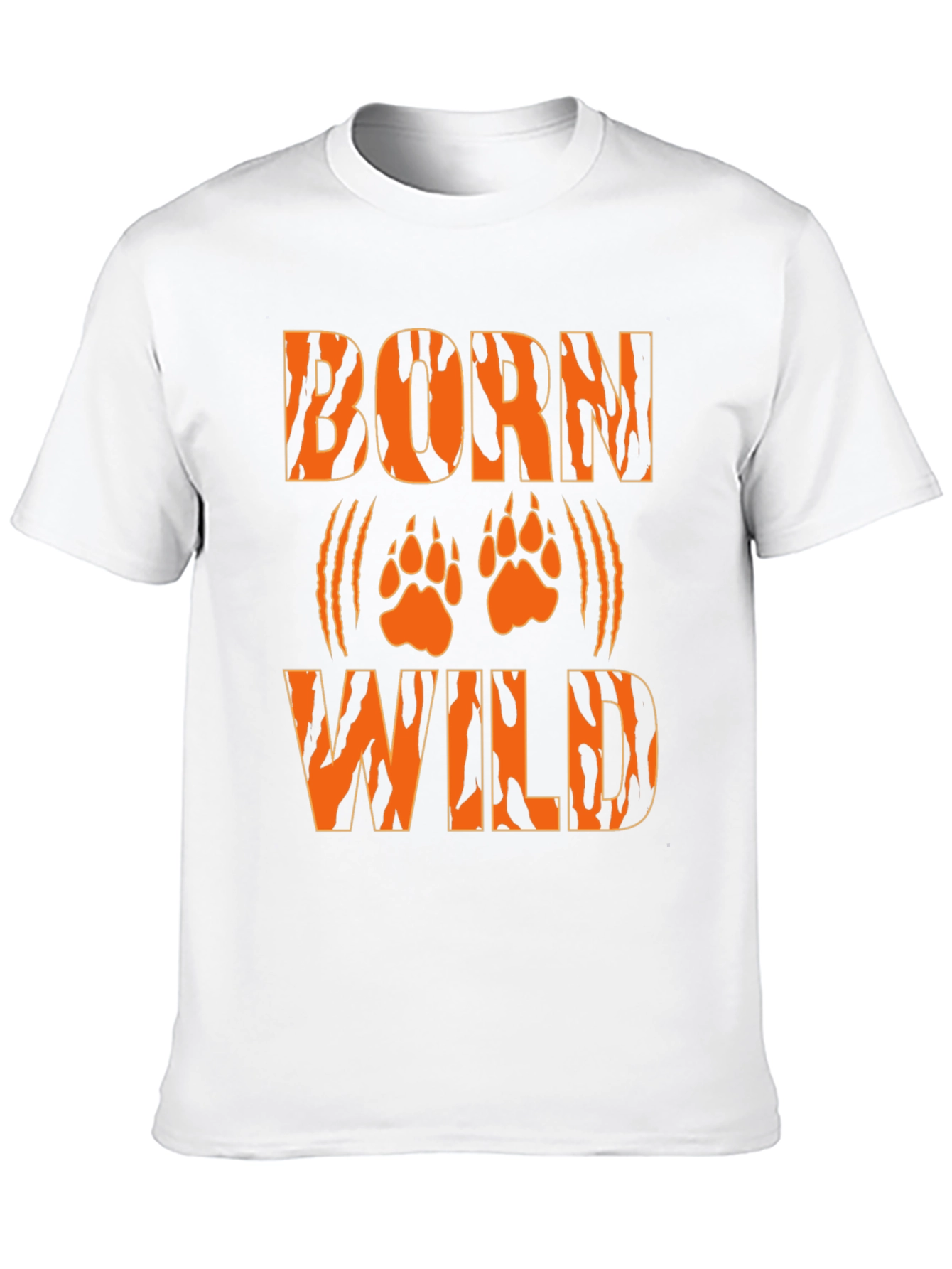 Born Wild Tiger Print Black T-Shirt