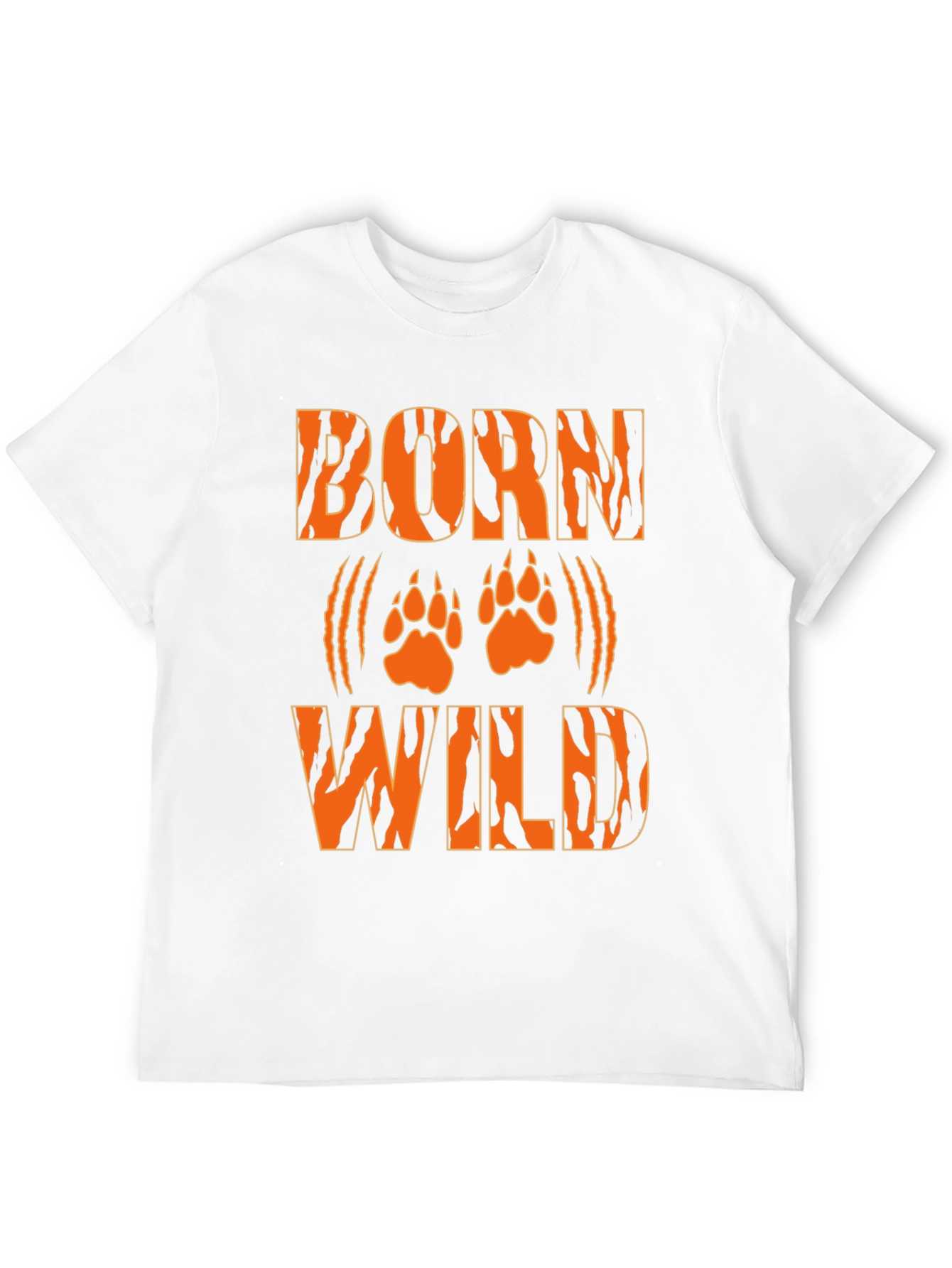 Born Wild Tiger Print Black T-Shirt