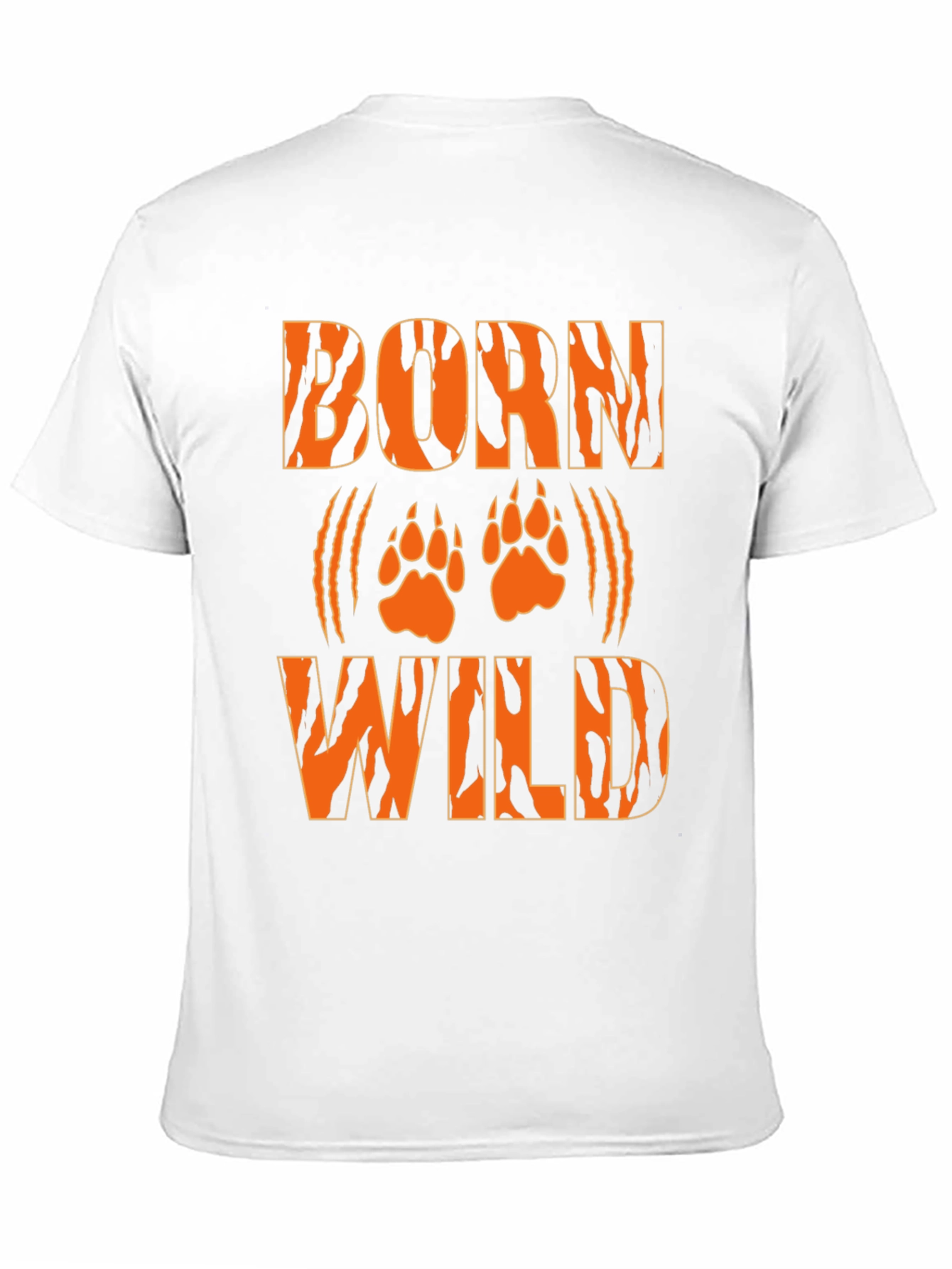 Born Wild Tiger Print Black T-Shirt